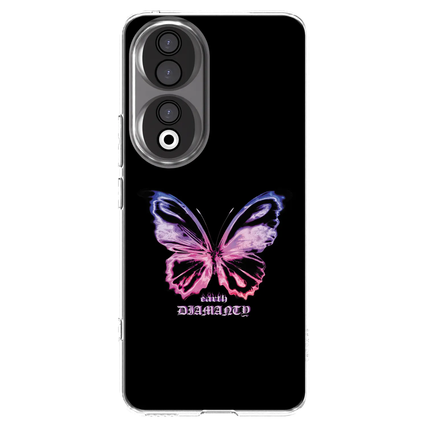 Picasee silikonowe przeźroczyste etui na Honor 90 5G - Diamanty Purple