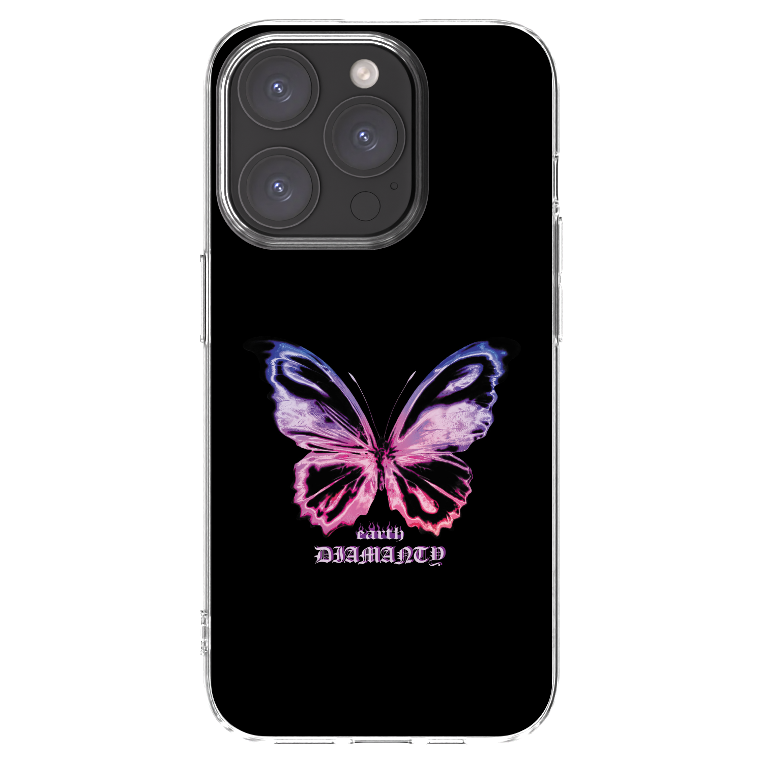 Picasee silikonowe przeźroczyste etui na Apple iPhone 15 Pro - Diamanty Purple