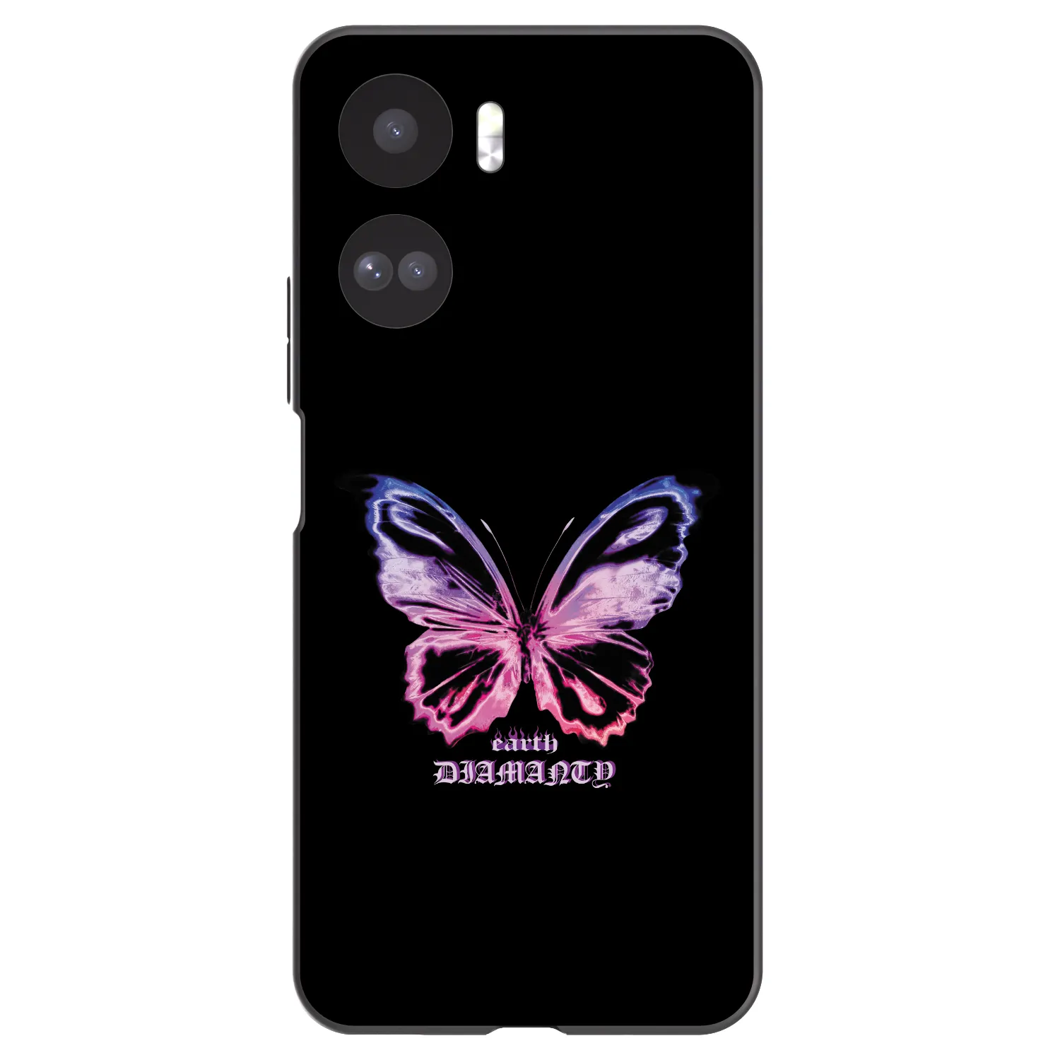 Picasee silikonowe czarne etui na Honor 90 Lite 5G - Diamanty Purple