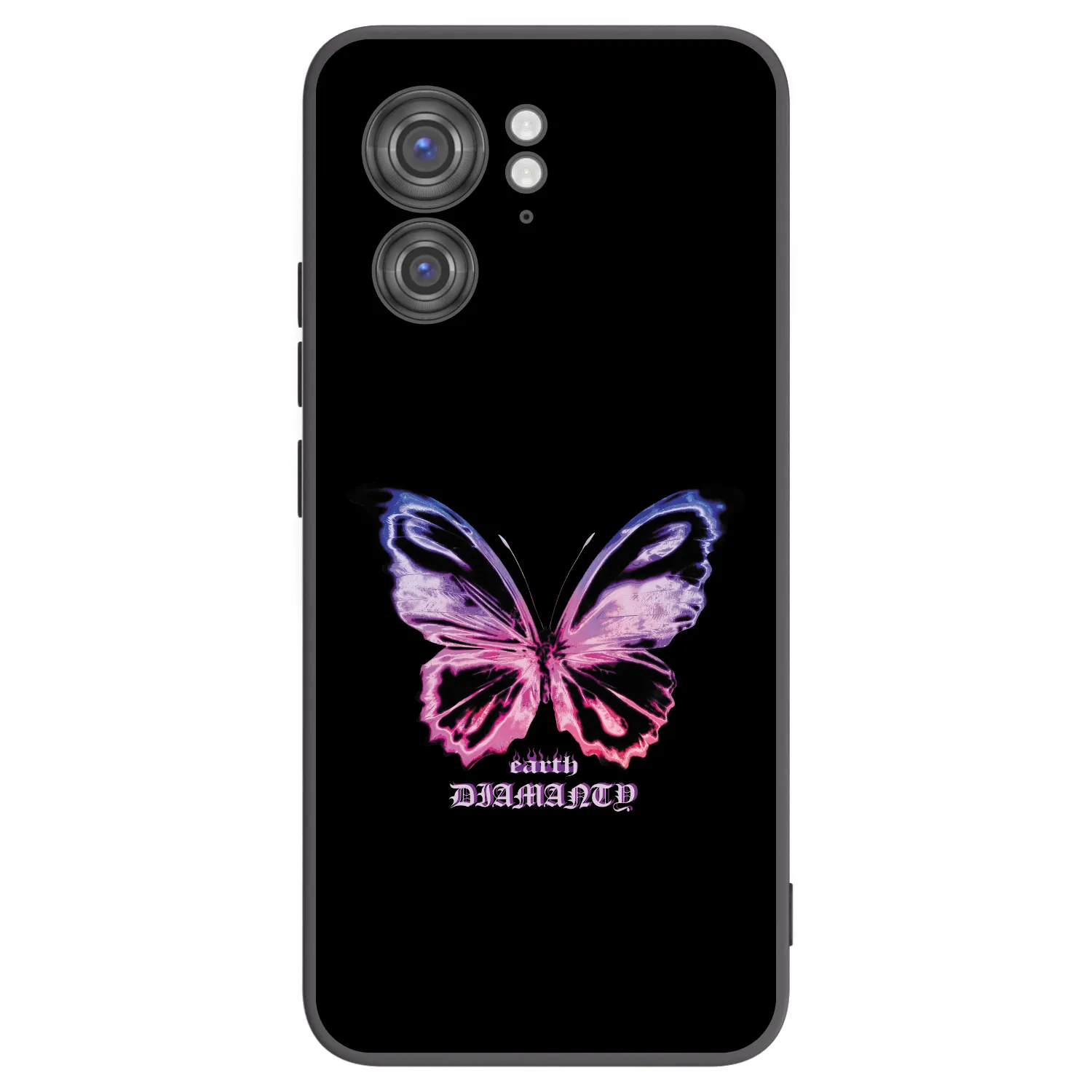 Picasee silikonowe czarne etui na Motorola Edge 40 - Diamanty Purple