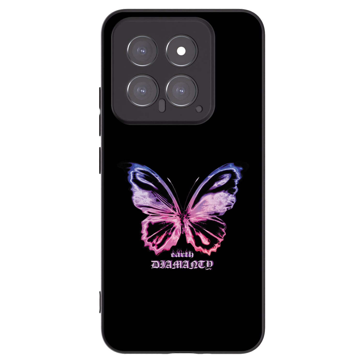 Picasee silikonowe czarne etui na Xiaomi 14 - Diamanty Purple