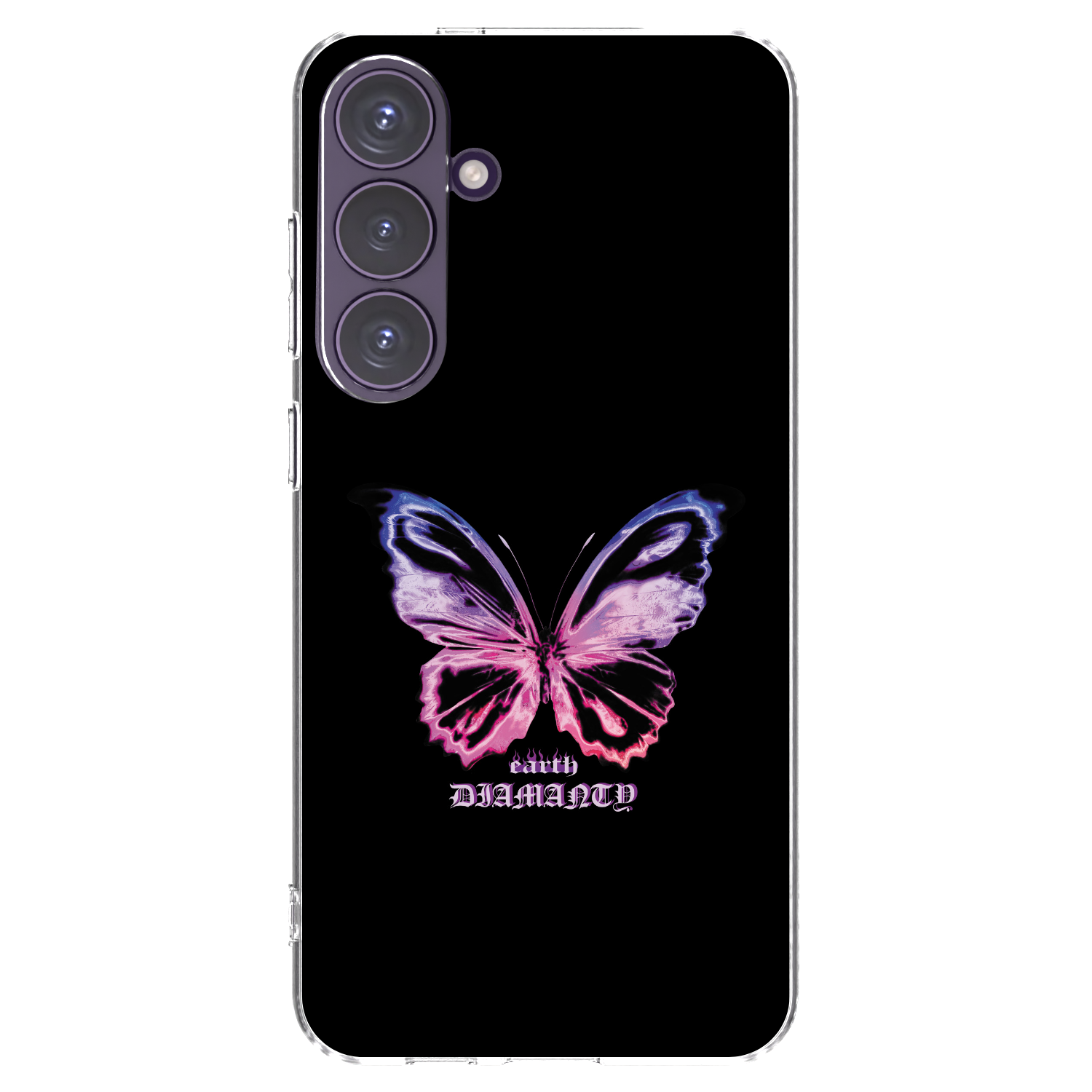 Picasee silikonowe przeźroczyste etui na Samsung Galaxy S24+ S926B 5G - Diamanty Purple