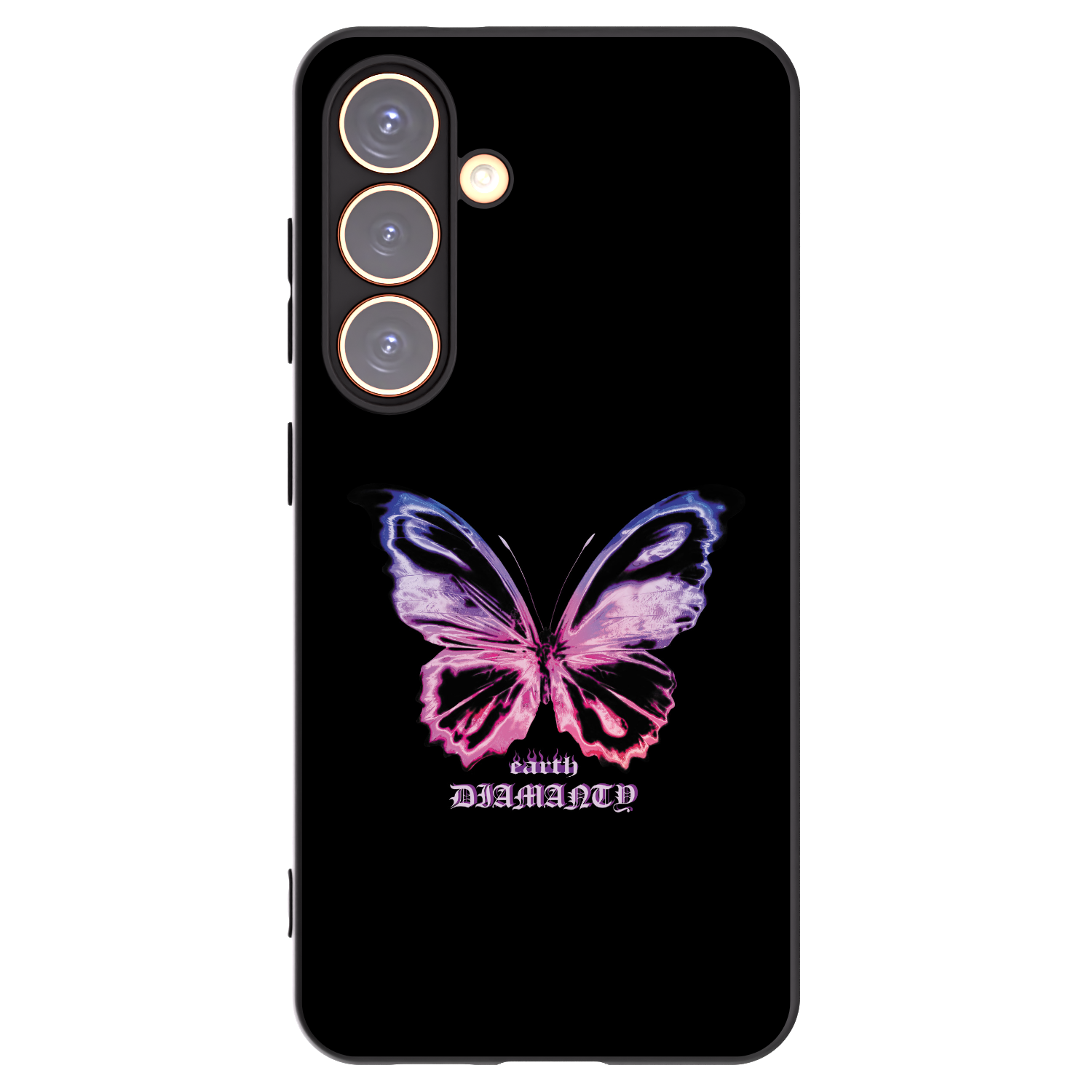 Picasee silikonowe czarne etui na Samsung Galaxy S24 S921B 5G - Diamanty Purple