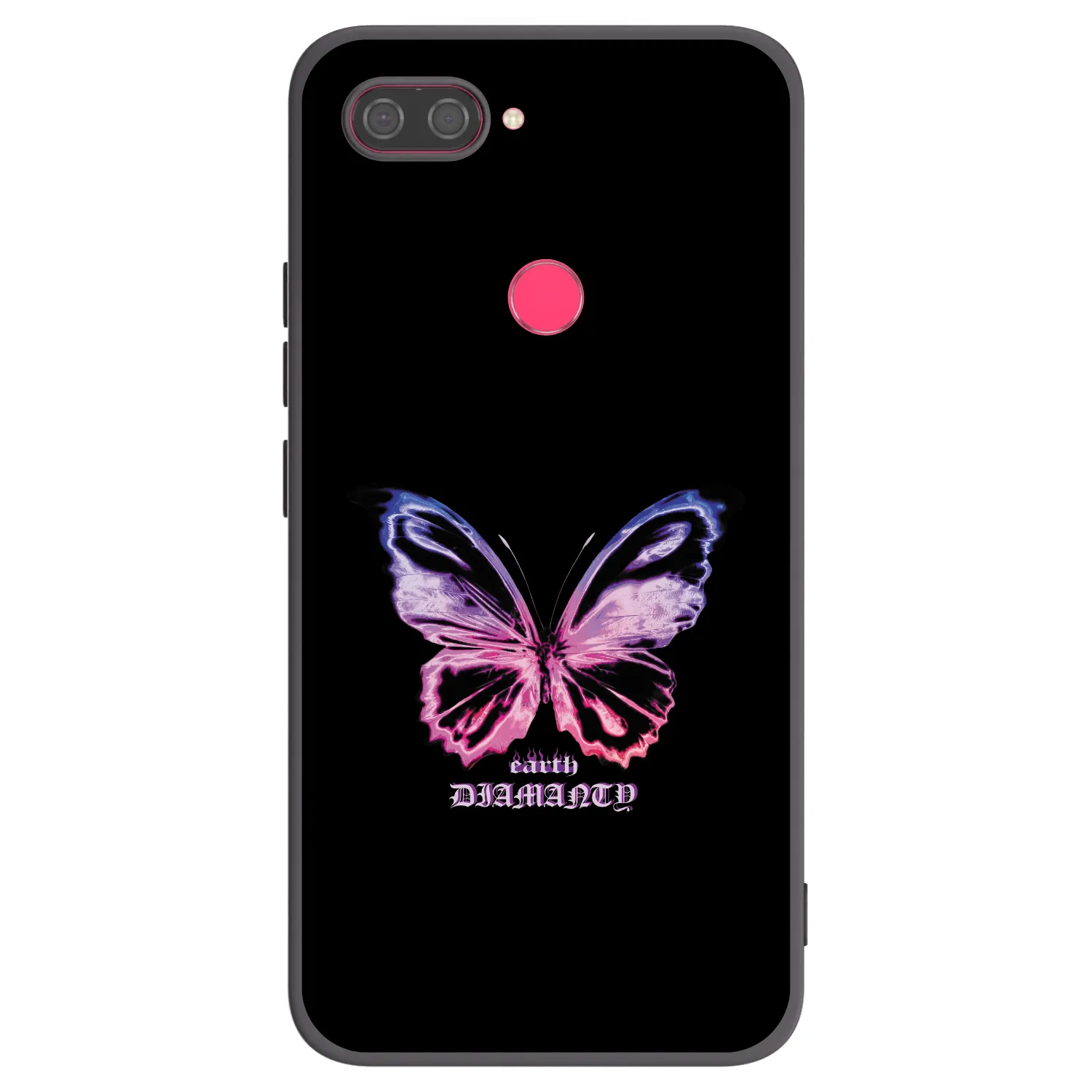 Picasee silikonowe czarne etui na Xiaomi Mi 8 Lite - Diamanty Purple