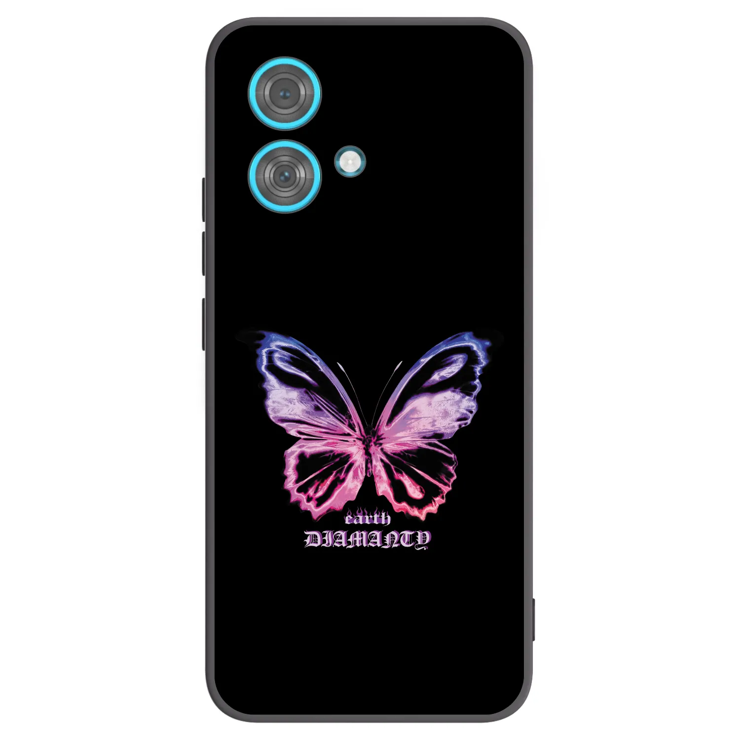 Picasee silikonowe czarne etui na Motorola Edge 40 Neo - Diamanty Purple