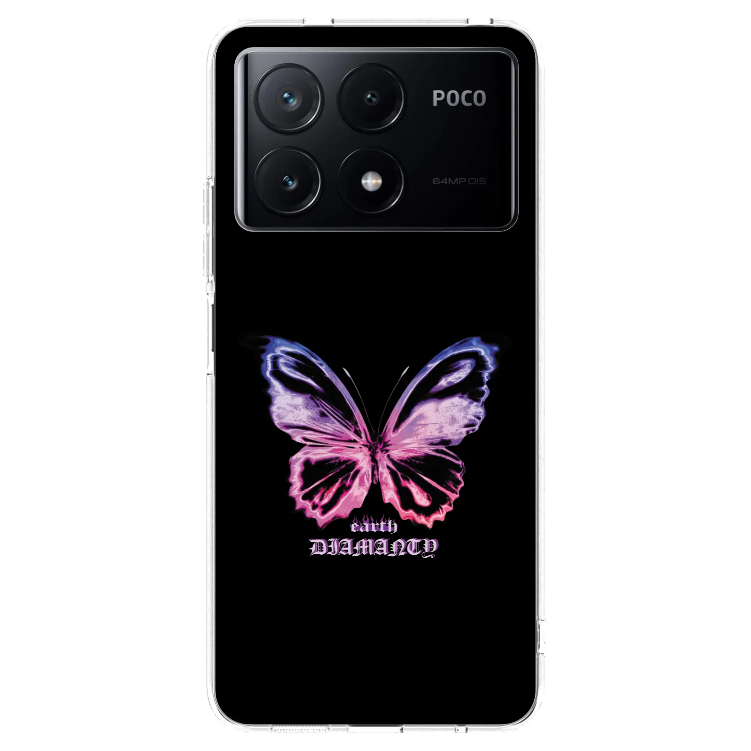 Picasee silikonowe przeźroczyste etui na Xiaomi Poco X6 Pro - Diamanty Purple