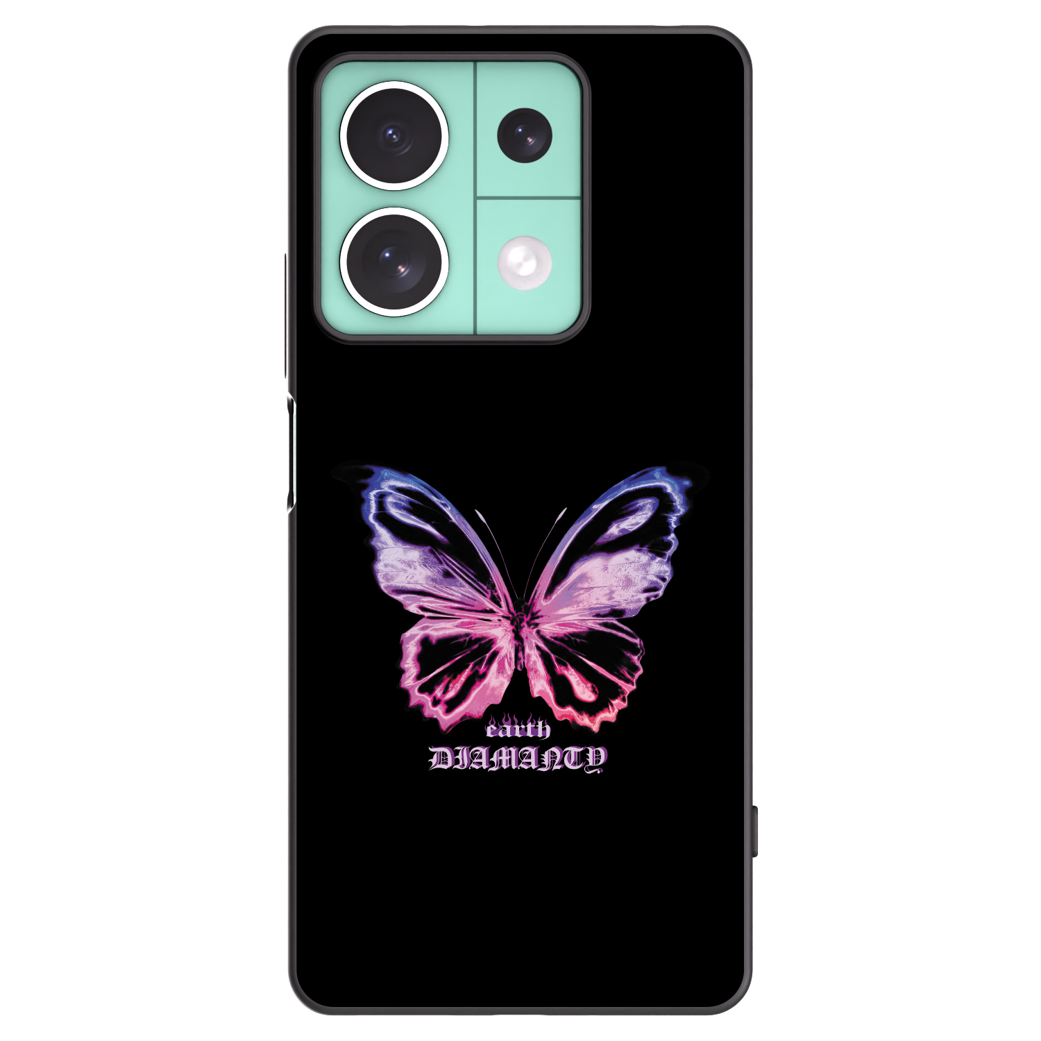 Picasee silikonowe czarne etui na Xiaomi Redmi Note 13 5G - Diamanty Purple