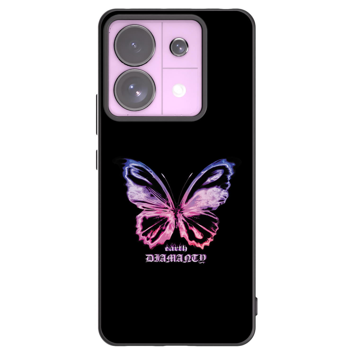 Picasee silikonowe czarne etui na Xiaomi Redmi Note 13 Pro 5G - Diamanty Purple