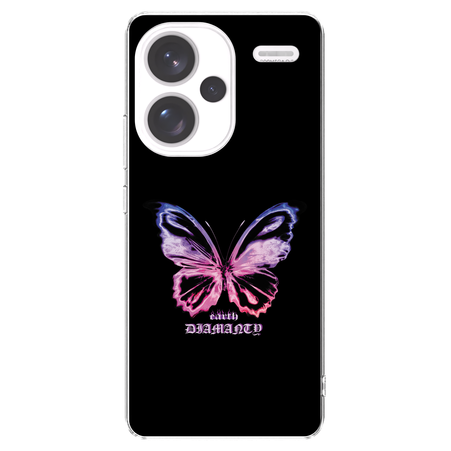 Picasee silikonowe przeźroczyste etui na Xiaomi Redmi Note 13 Pro+ 5G - Diamanty Purple