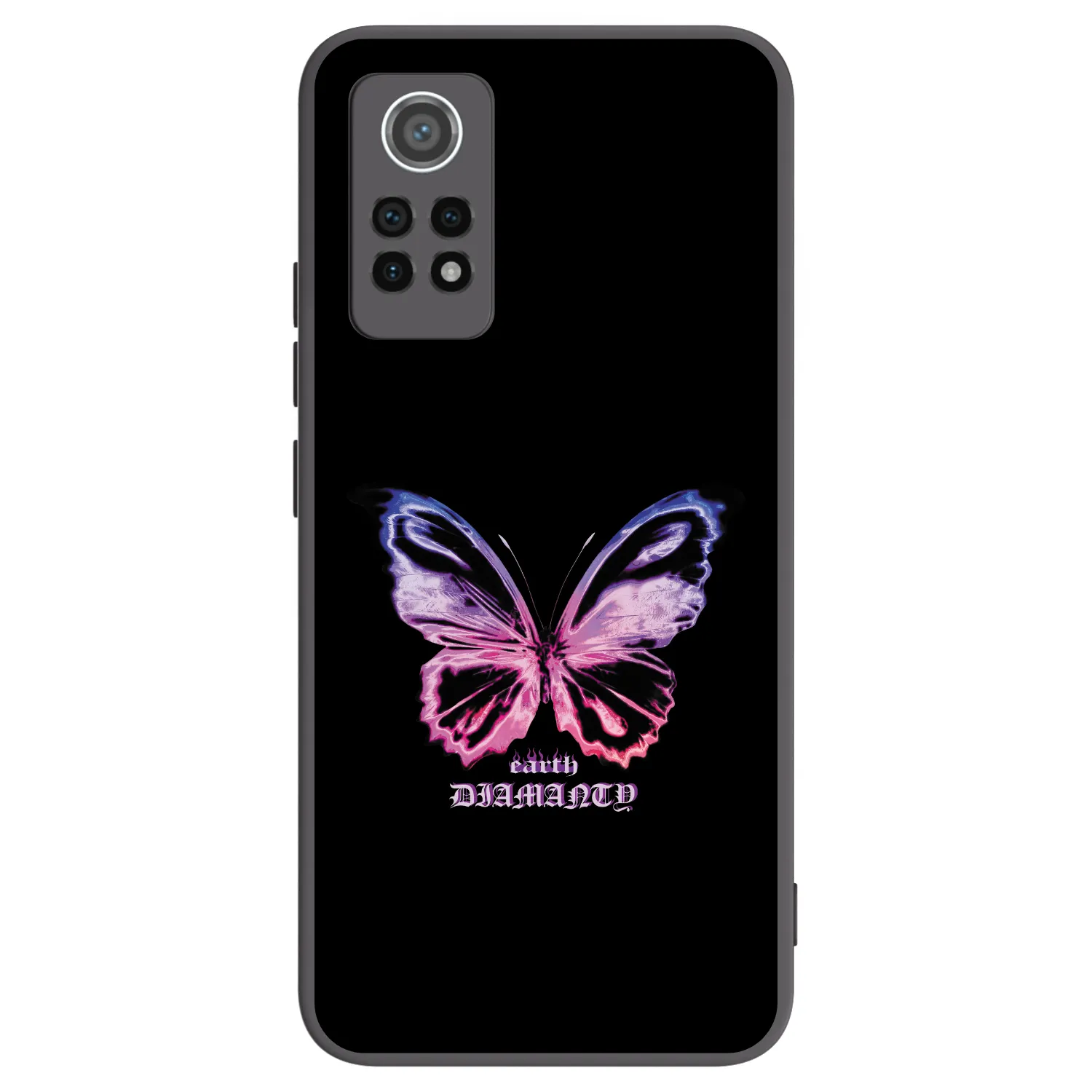 Picasee silikonowe czarne etui na Xiaomi Redmi Note 12 Pro 4G - Diamanty Purple
