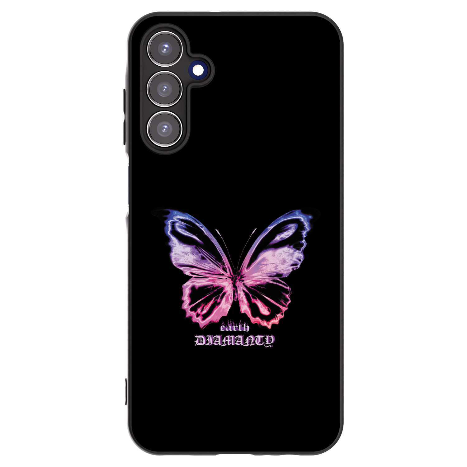 Picasee silikonowe czarne etui na Samsung Galaxy A15 A156B 5G - Diamanty Purple