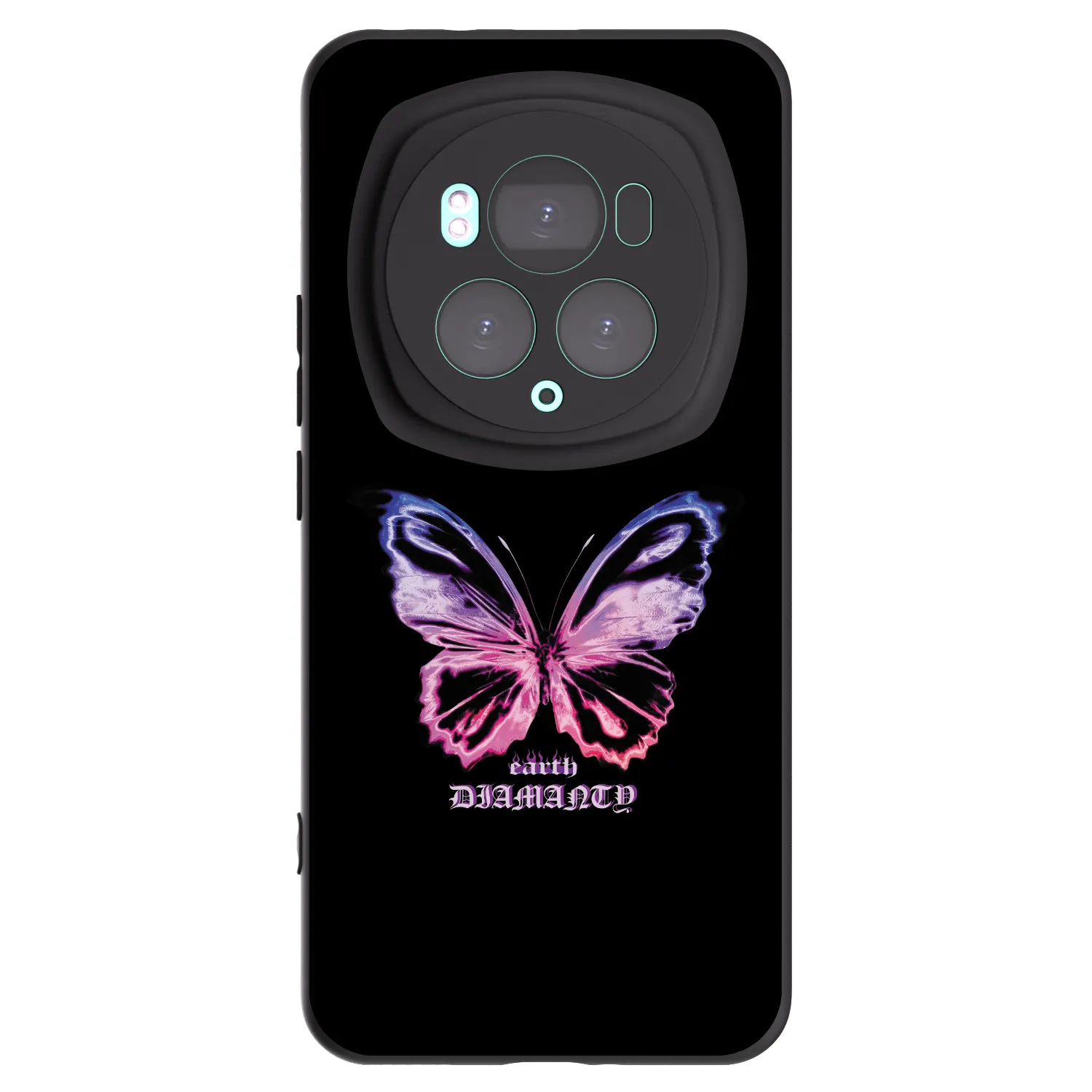 Picasee silikonowe czarne etui na Honor Magic6 Pro - Diamanty Purple