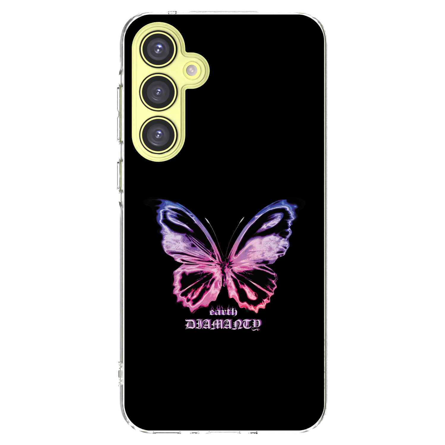 Picasee silikonowe przeźroczyste etui na Samsung Galaxy A35 5G A356B - Diamanty Purple