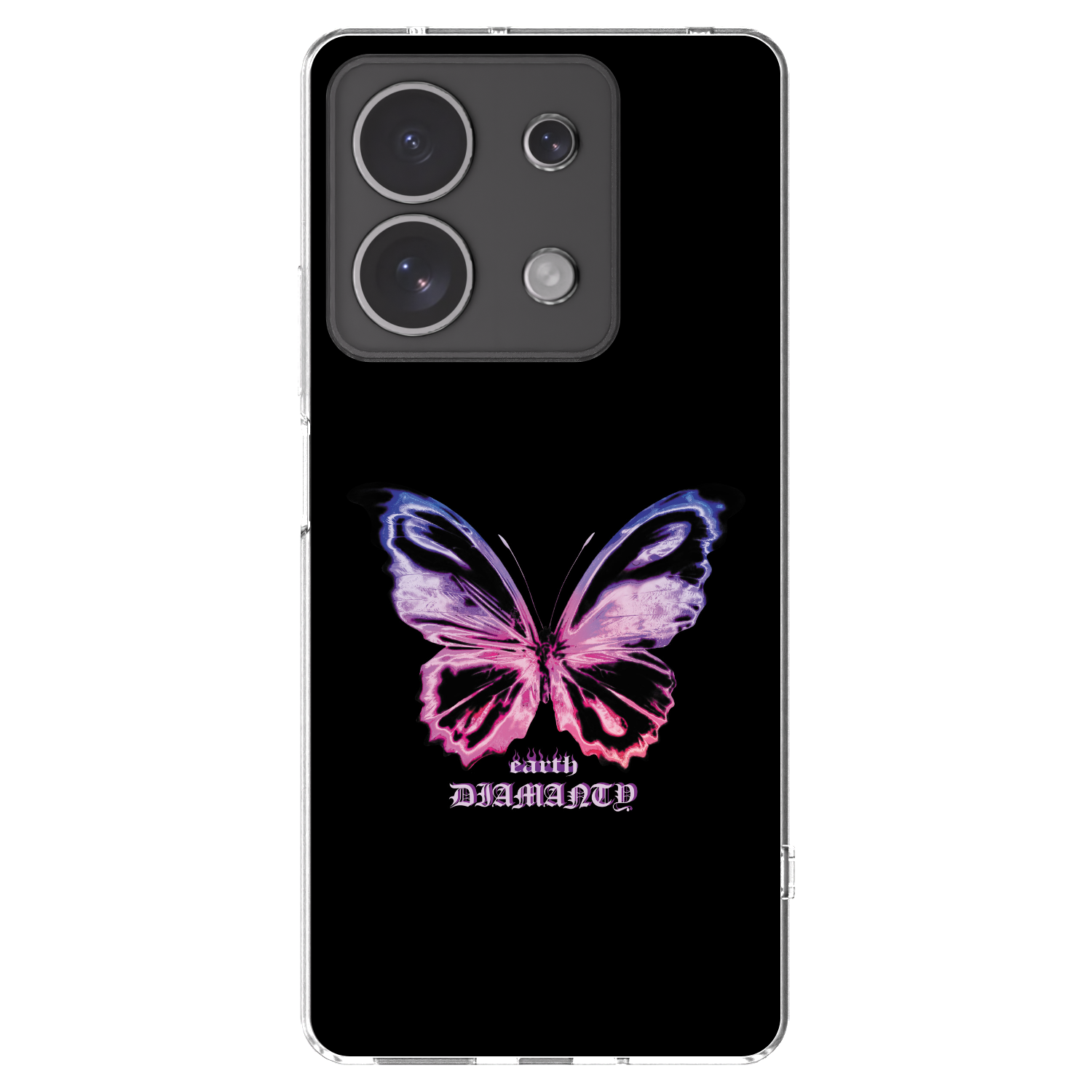 Picasee silikonowe przeźroczyste etui na Xiaomi Redmi Note 13 4G - Diamanty Purple