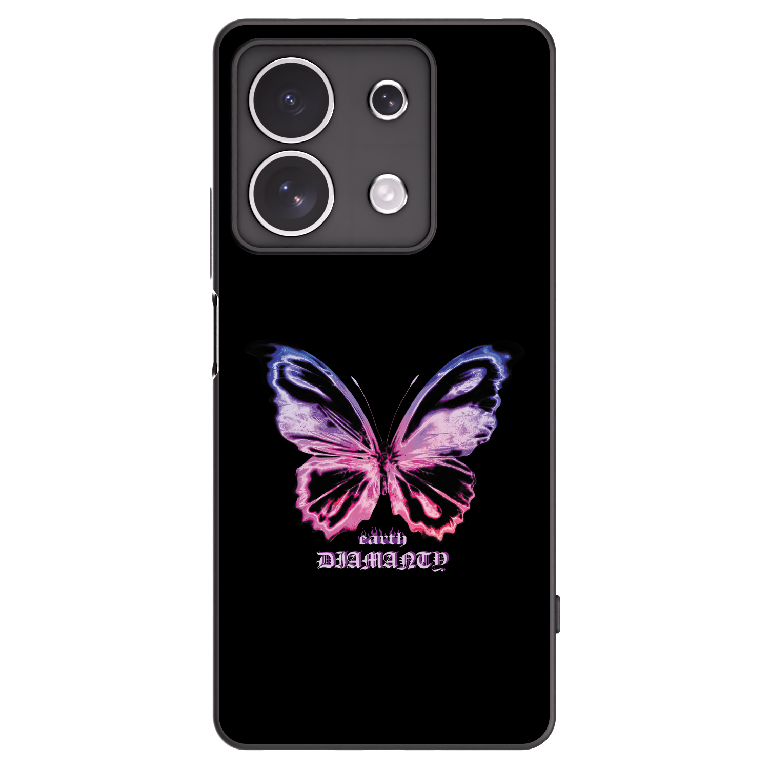Picasee silikonowe czarne etui na Xiaomi Redmi Note 13 4G - Diamanty Purple
