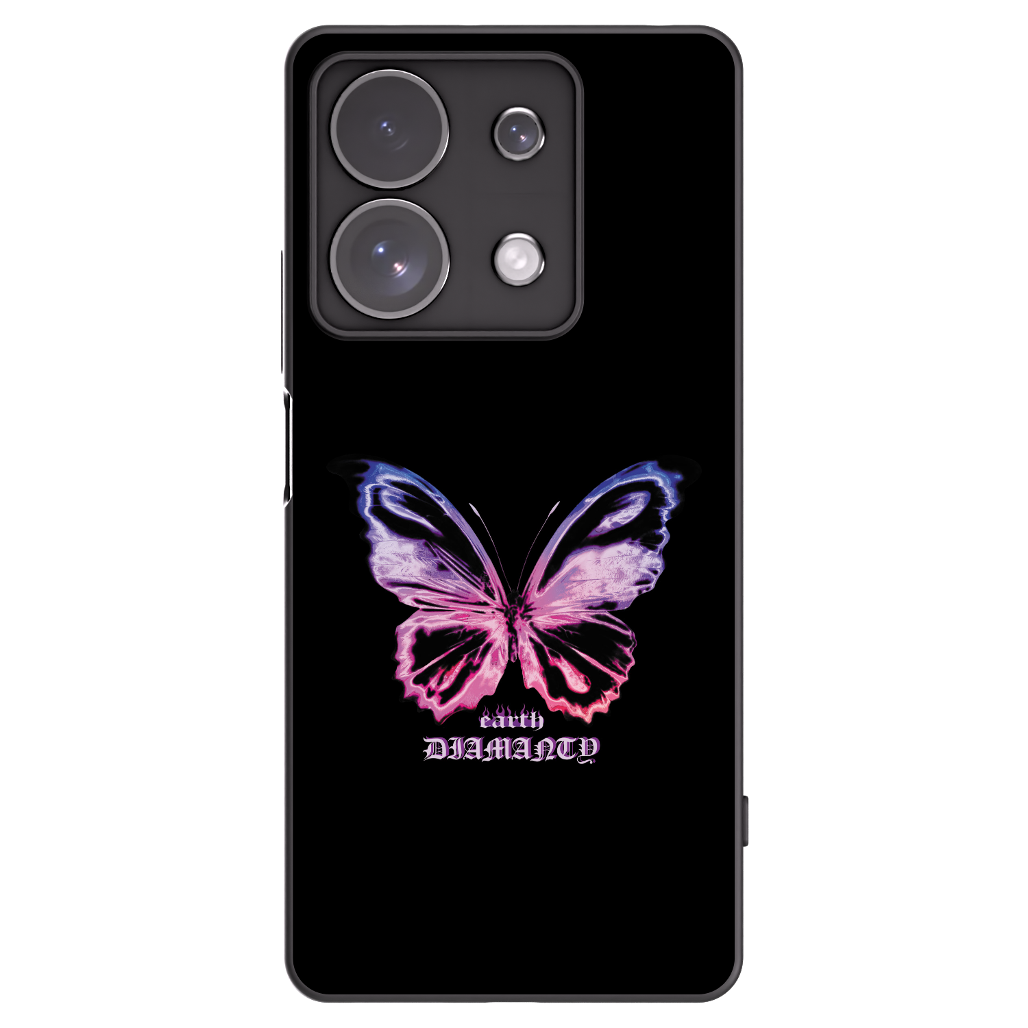 Picasee silikonowe czarne etui na Xiaomi Redmi Note 13 Pro 4G - Diamanty Purple