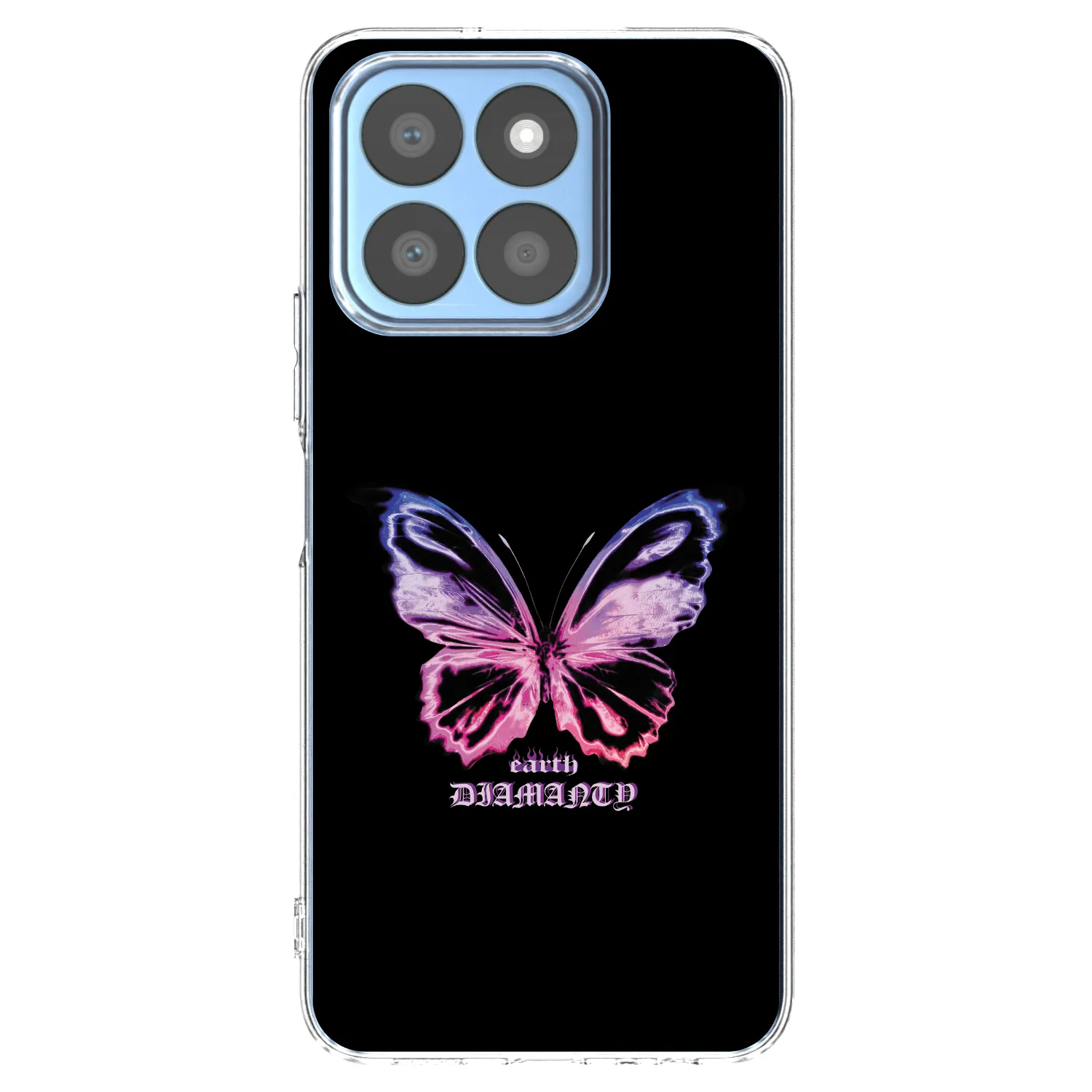 Picasee silikonowe przeźroczyste etui na Honor X8b - Diamanty Purple