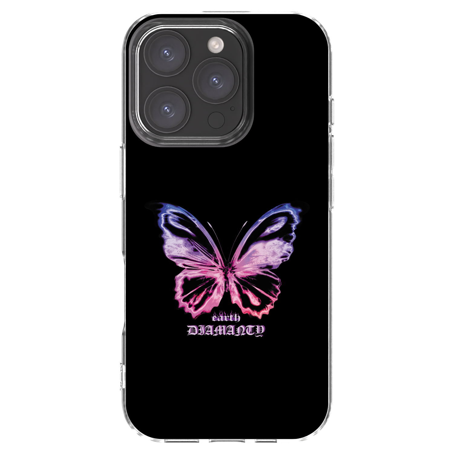 Picasee silikonowe przeźroczyste etui na Apple iPhone 16 Pro - Diamanty Purple