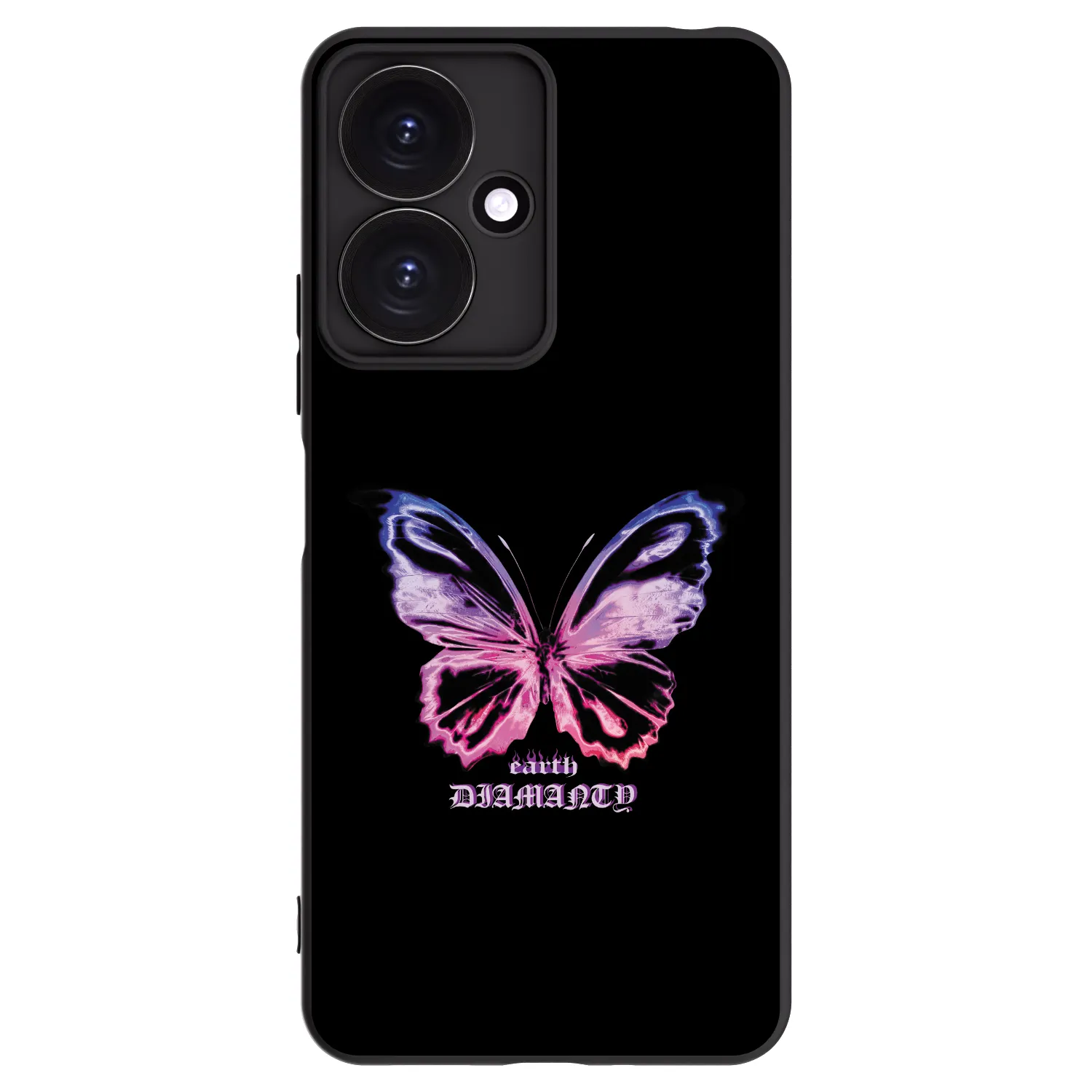 Picasee silikonowe czarne etui na Xiaomi Redmi 13C 5G - Diamanty Purple