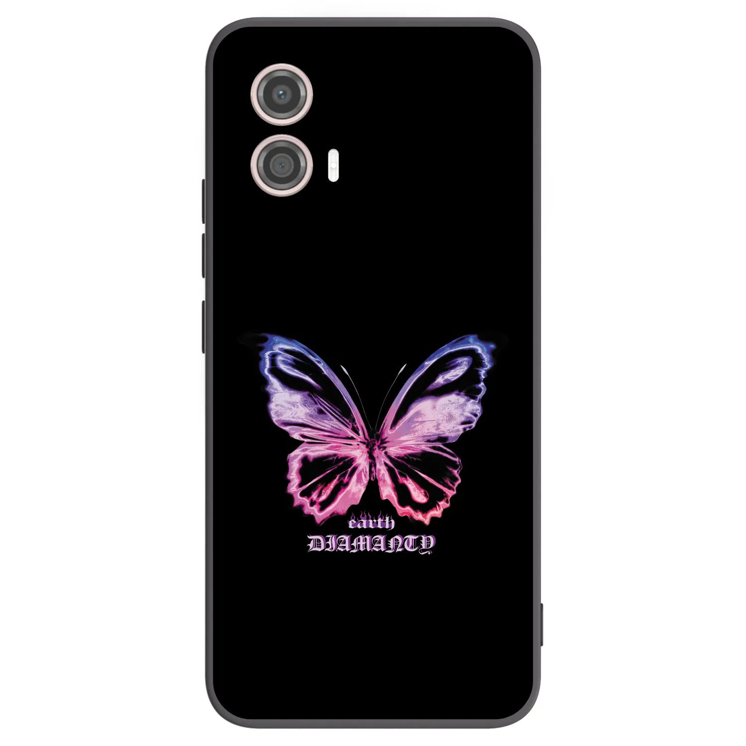 Picasee silikonowe czarne etui na Motorola Moto G53 5G - Diamanty Purple