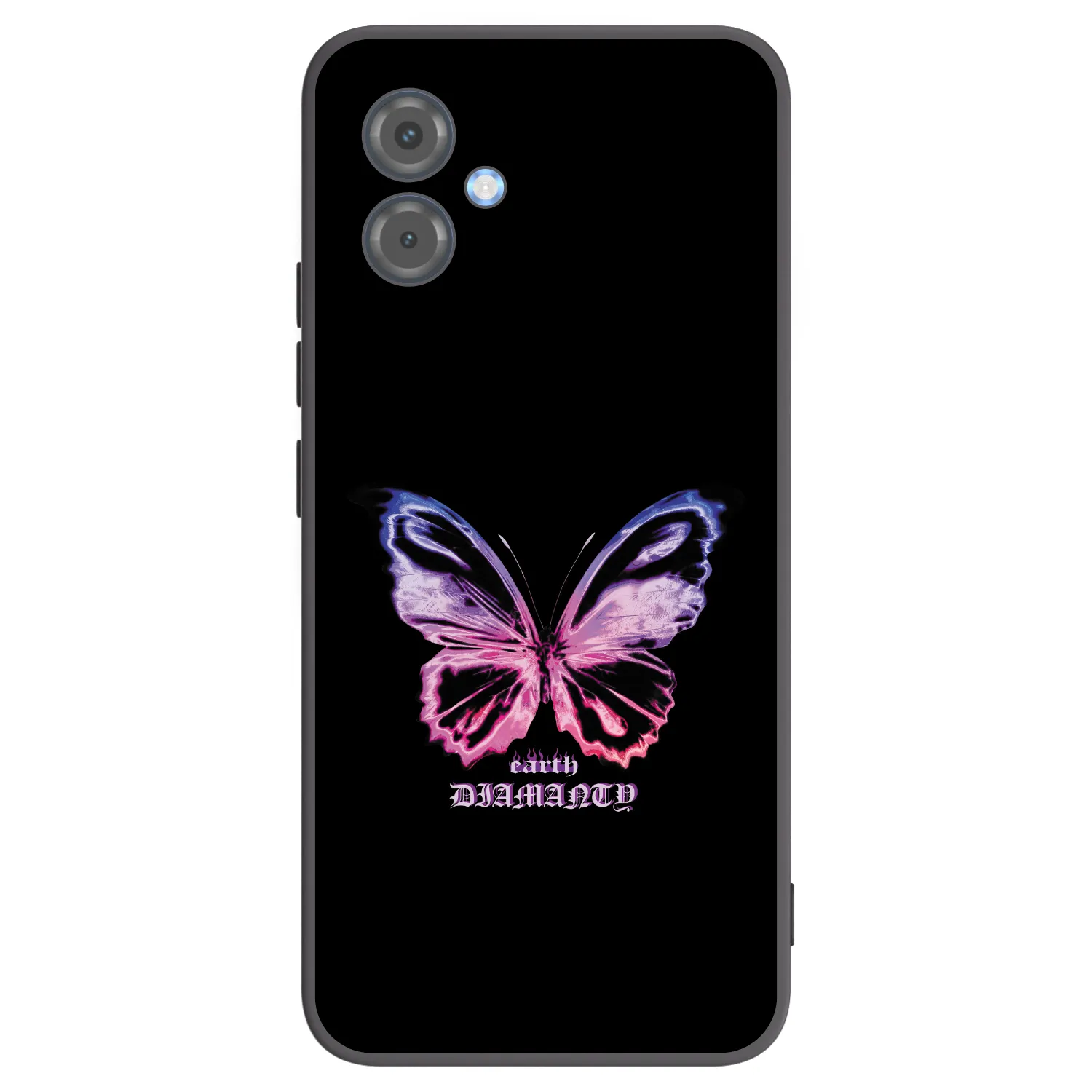 Picasee silikonowe czarne etui na Motorola Moto G14 - Diamanty Purple
