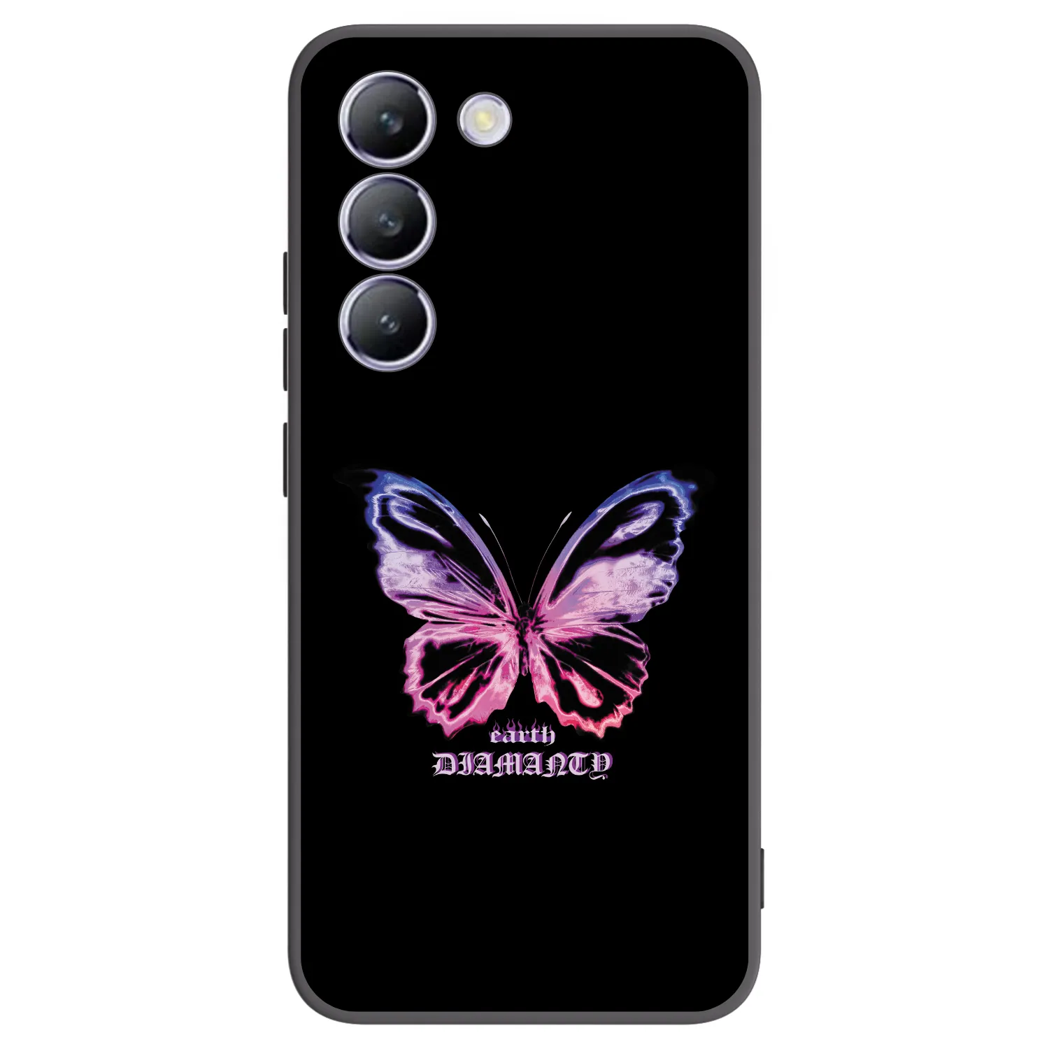 Picasee silikonowe czarne etui na Vivo V40 SE 5G - Diamanty Purple