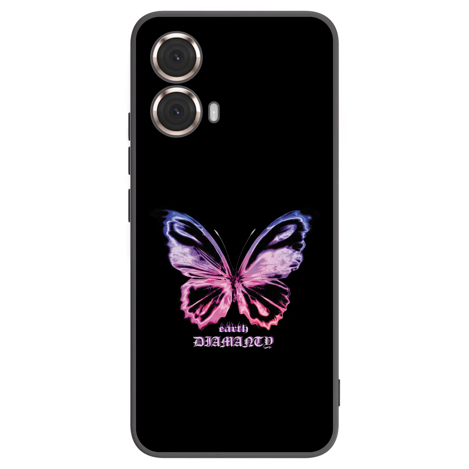 Picasee silikonowe czarne etui na Motorola Moto G85 - Diamanty Purple