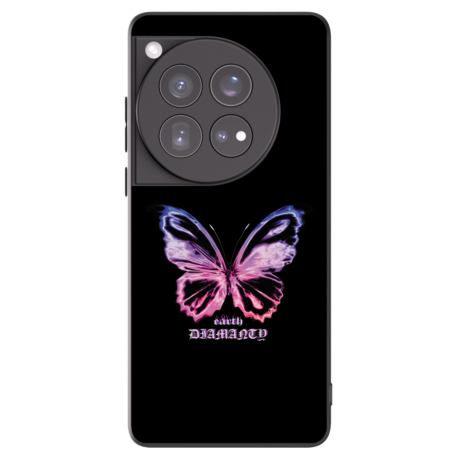 Picasee silikonowe czarne etui na OnePlus 12 5G - Diamanty Purple