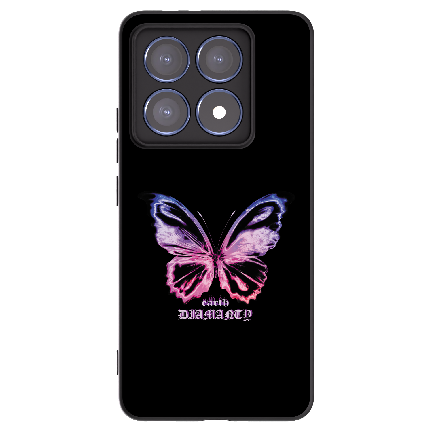 Picasee silikonowe czarne etui na Xiaomi 14T Pro - Diamanty Purple