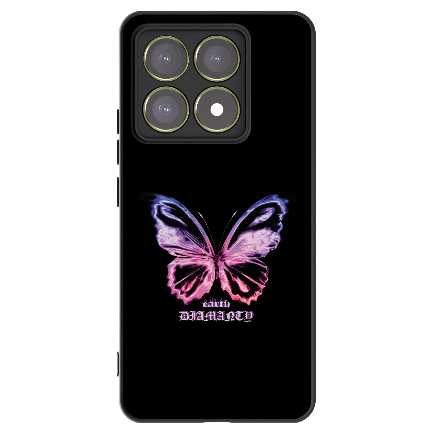 Picasee silikonowe czarne etui na Xiaomi 14T - Diamanty Purple