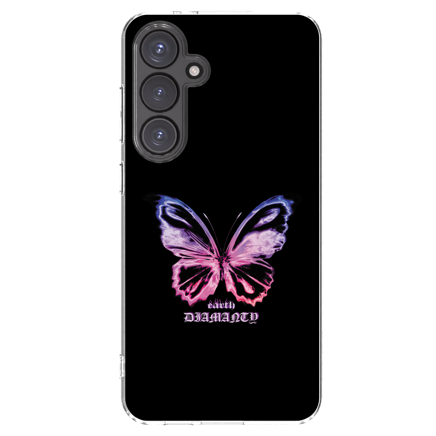 Picasee silikonowe przeźroczyste etui na Samsung Galaxy S24 FE S721B - Diamanty Purple
