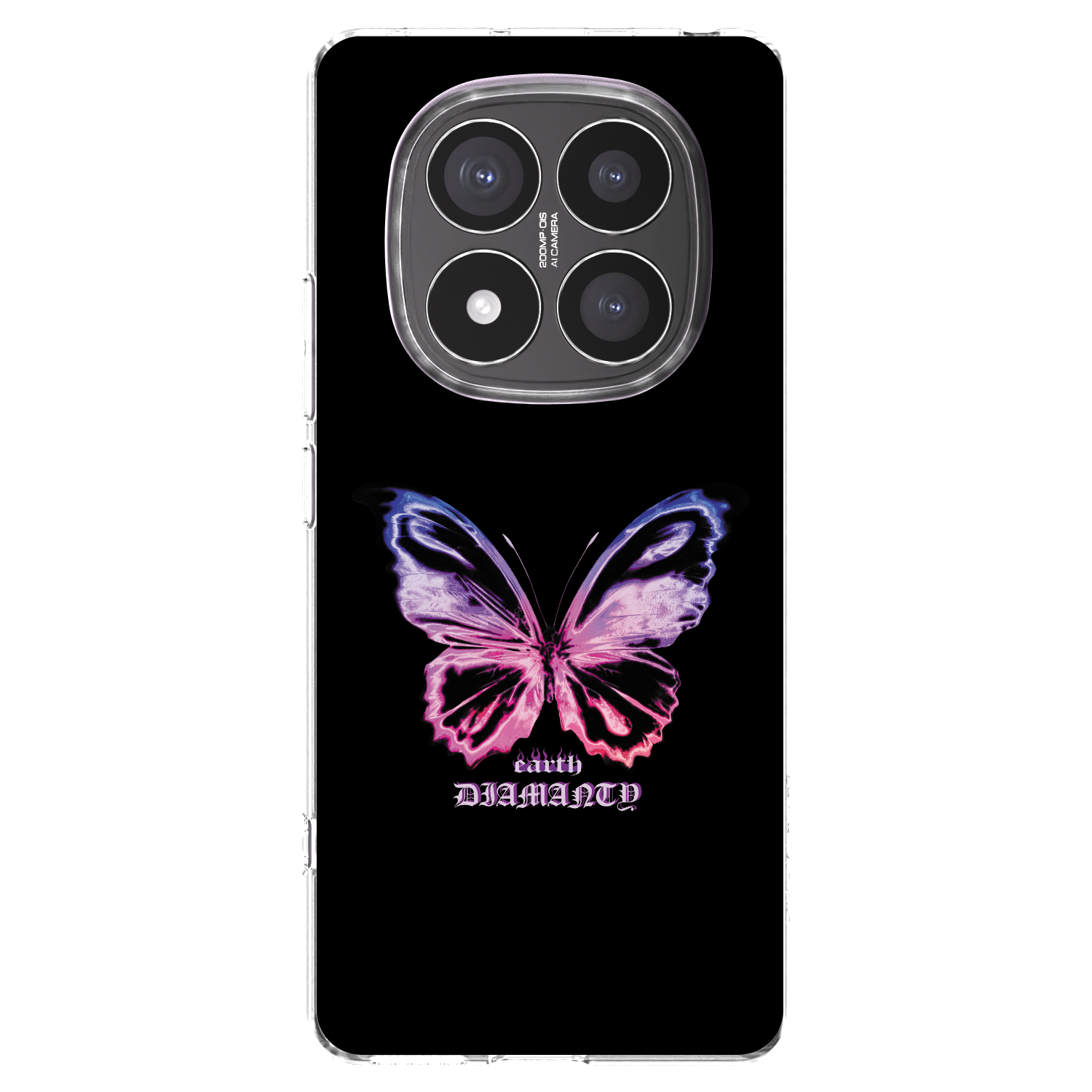 Picasee silikonowe przeźroczyste etui na Xiaomi Redmi Note 14 Pro+ 5G - Diamanty Purple
