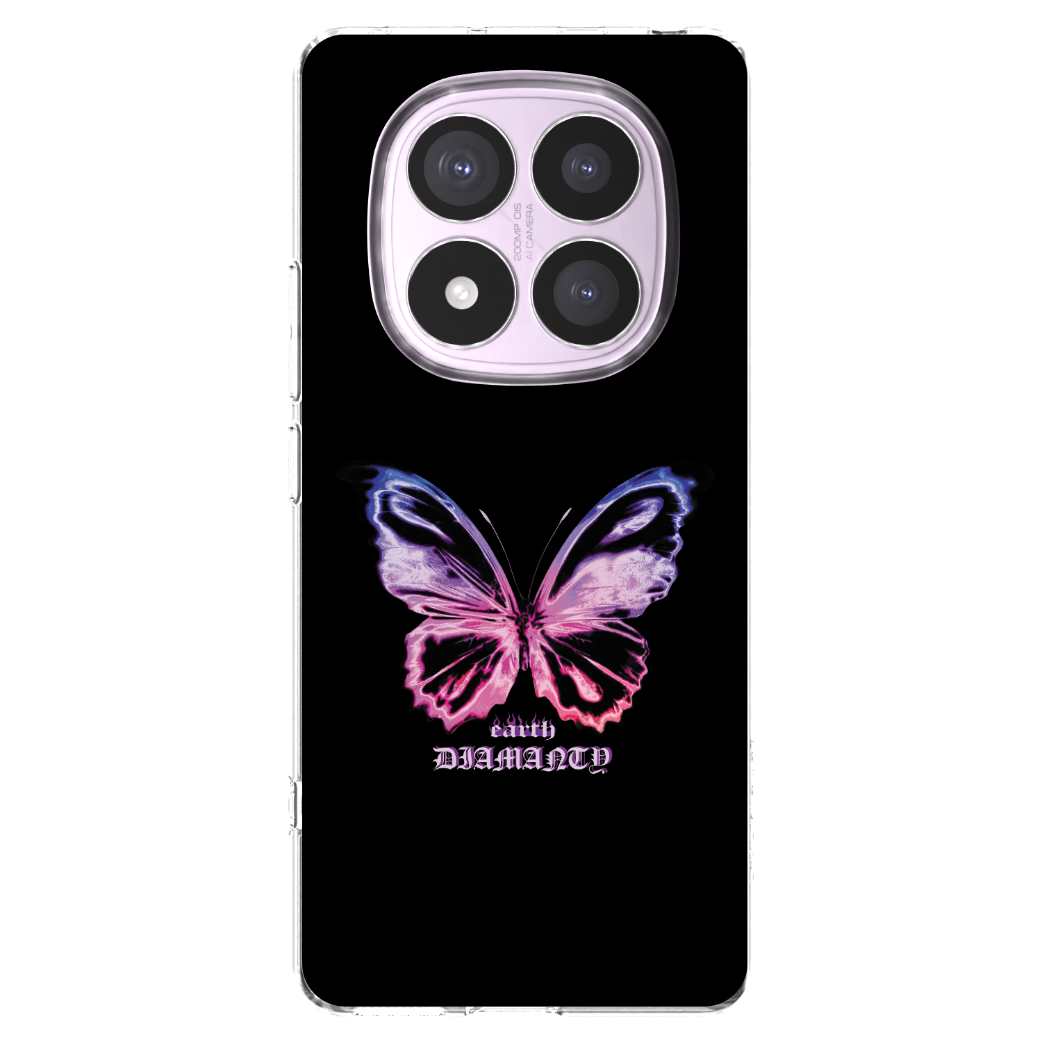 Picasee silikonowe przeźroczyste etui na Xiaomi Redmi Note 14 Pro 5G - Diamanty Purple