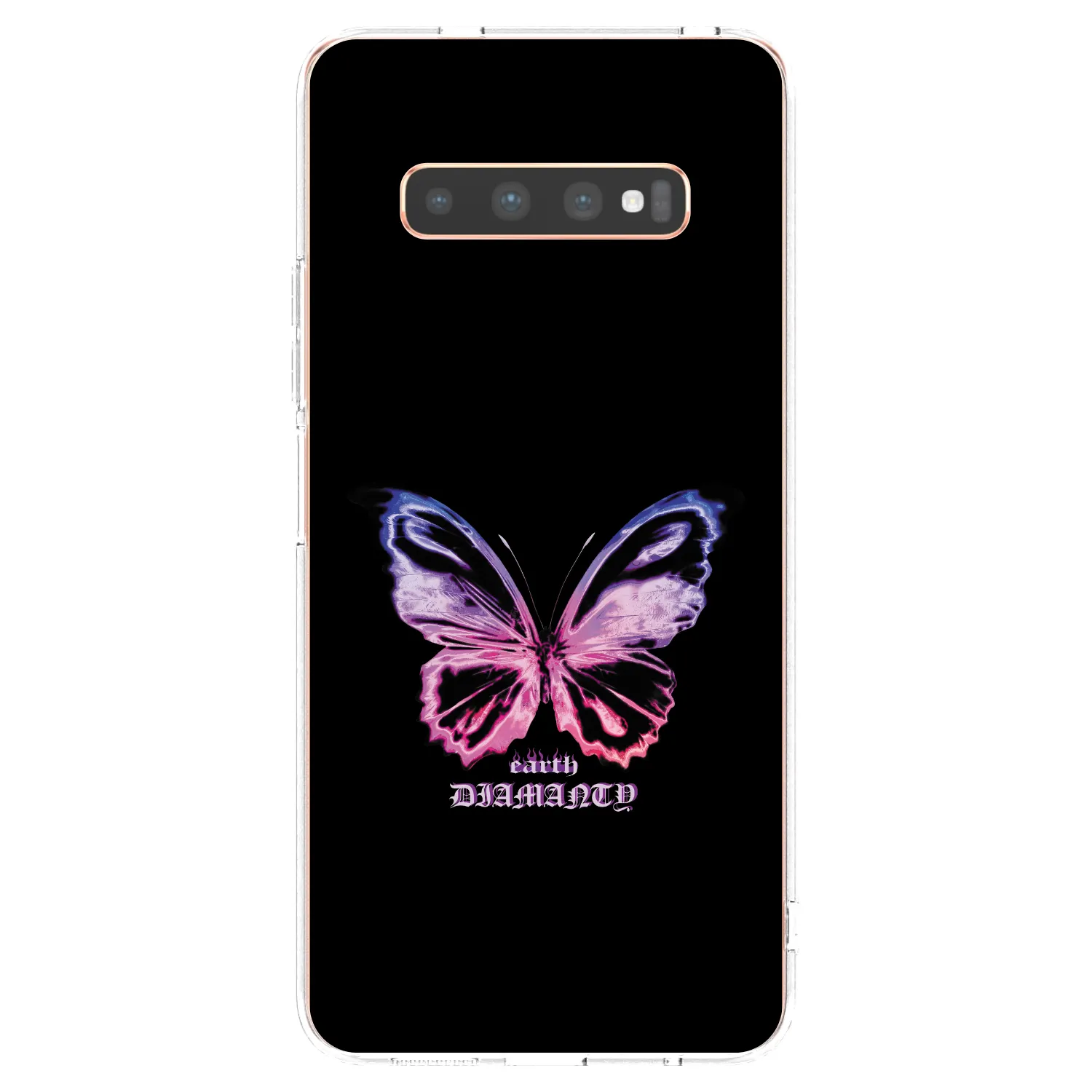Picasee silikonowe przeźroczyste etui na Samsung Galaxy S10 Plus G975 - Diamanty Purple