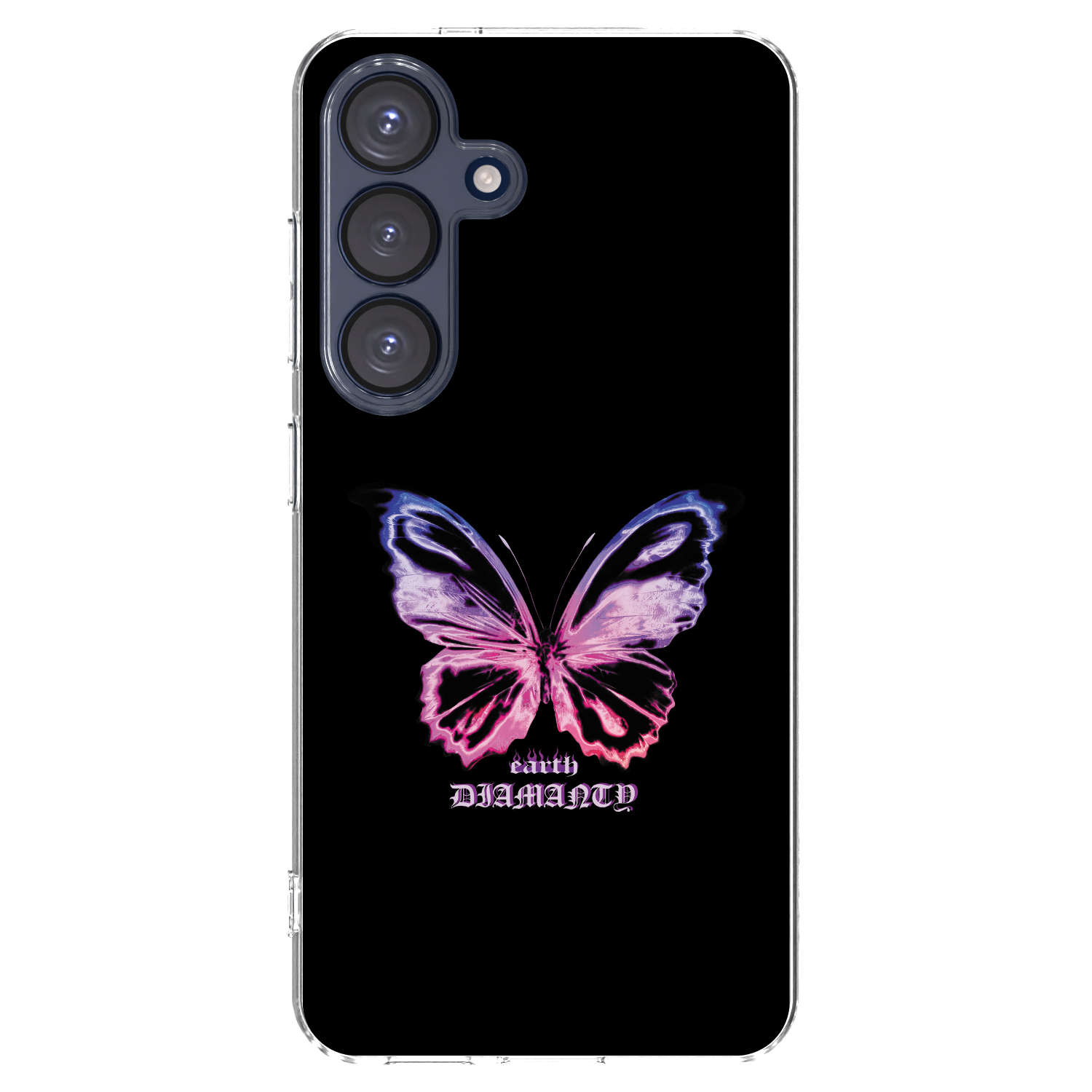 Picasee silikonowe przeźroczyste etui na Samsung Galaxy S25 5G - Diamanty Purple