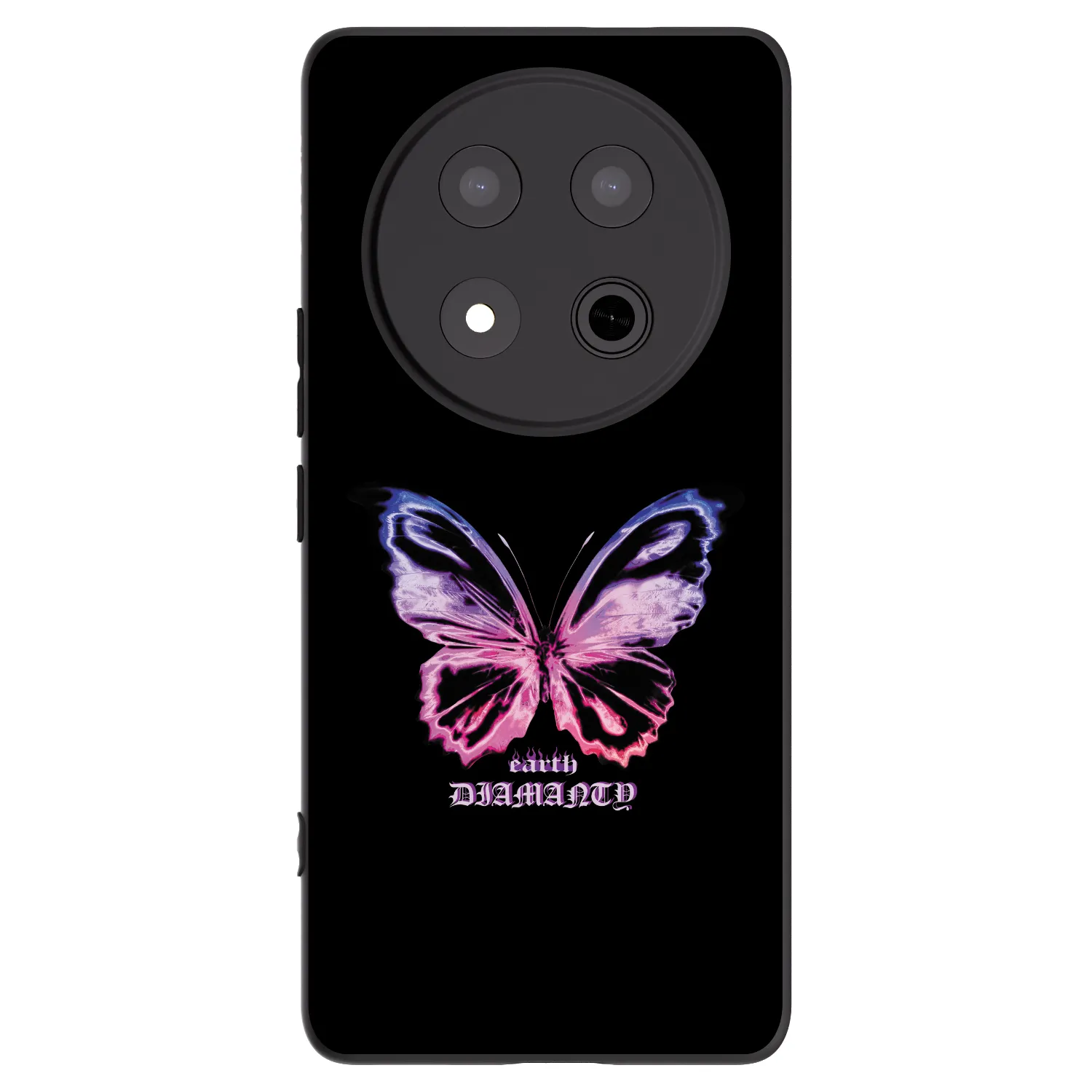 Picasee silikonowe czarne etui na Honor Magic7 Lite 5G - Diamanty Purple