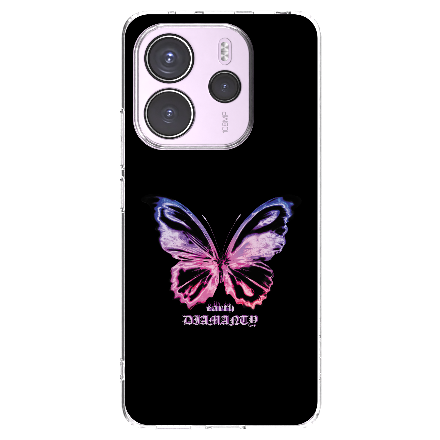 Picasee silikonowe przeźroczyste etui na Xiaomi Redmi Note 14 4G - Diamanty Purple