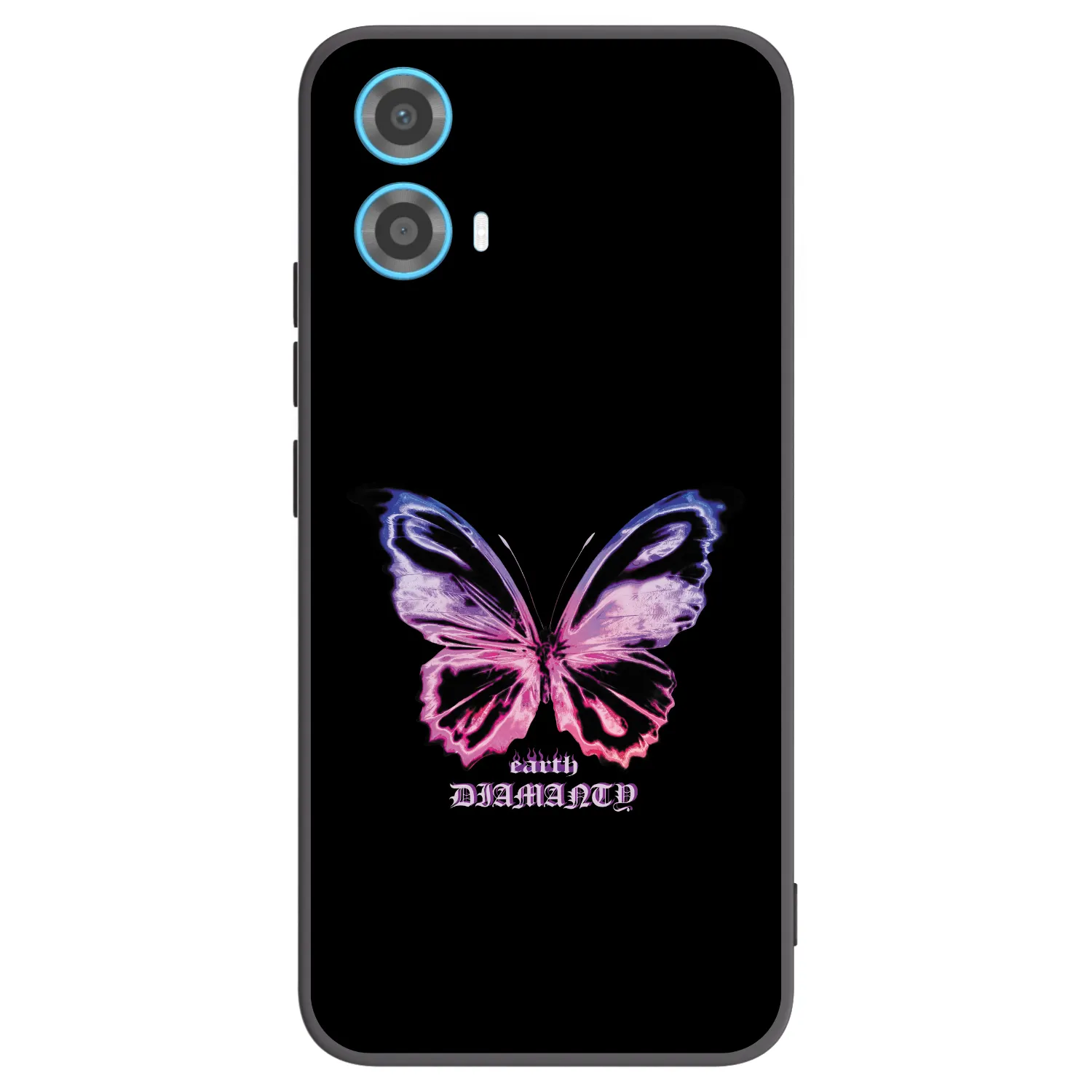 Picasee silikonowe czarne etui na Motorola Moto G34 5G - Diamanty Purple