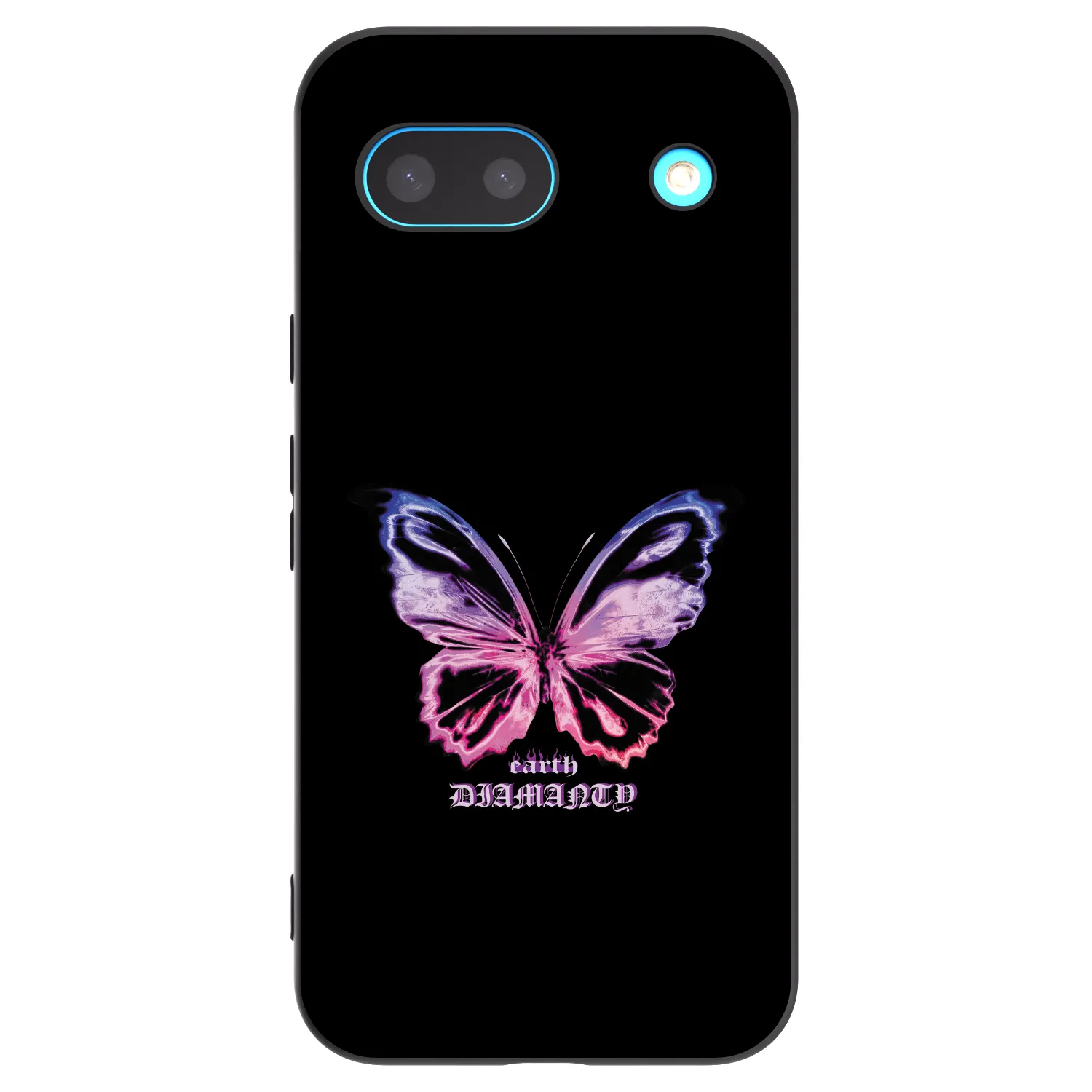 Picasee silikonowe czarne etui na Google Pixel 8a - Diamanty Purple