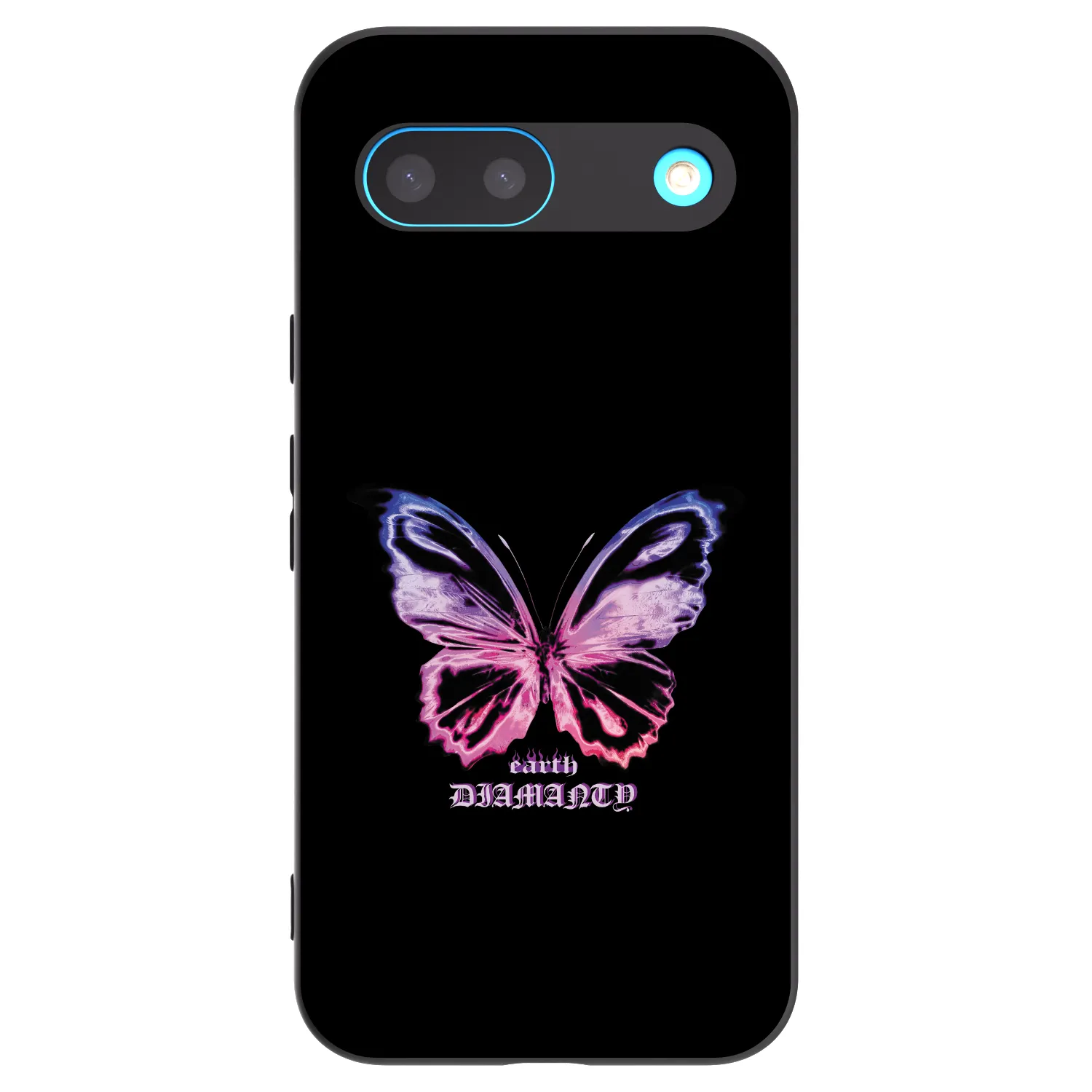 Picasee silikonowe czarne etui na Google Pixel 8 - Diamanty Purple