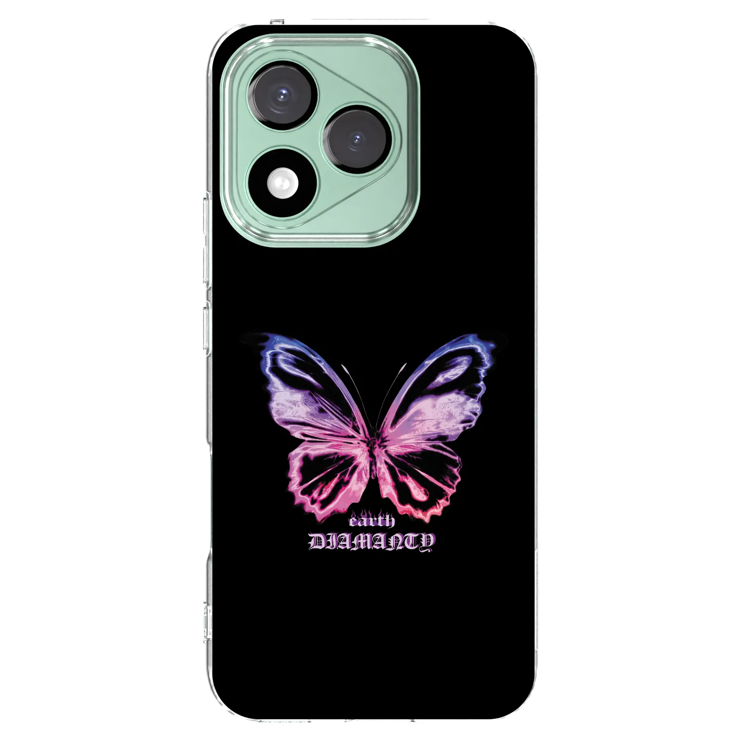 Picasee silikonowe przeźroczyste etui na Honor 400 Lite 5G - Diamanty Purple