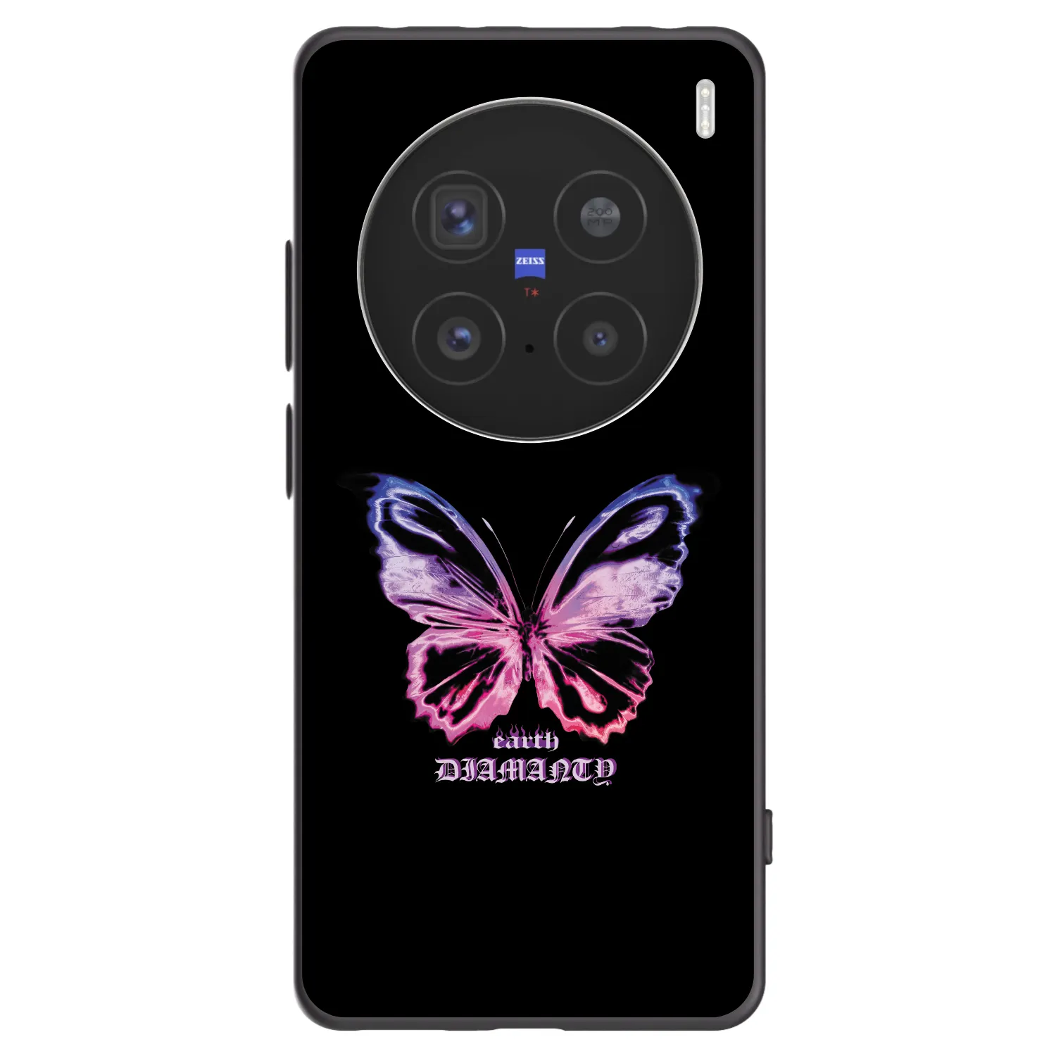 Picasee silikonowe czarne etui na Vivo X200 Pro - Diamanty Purple