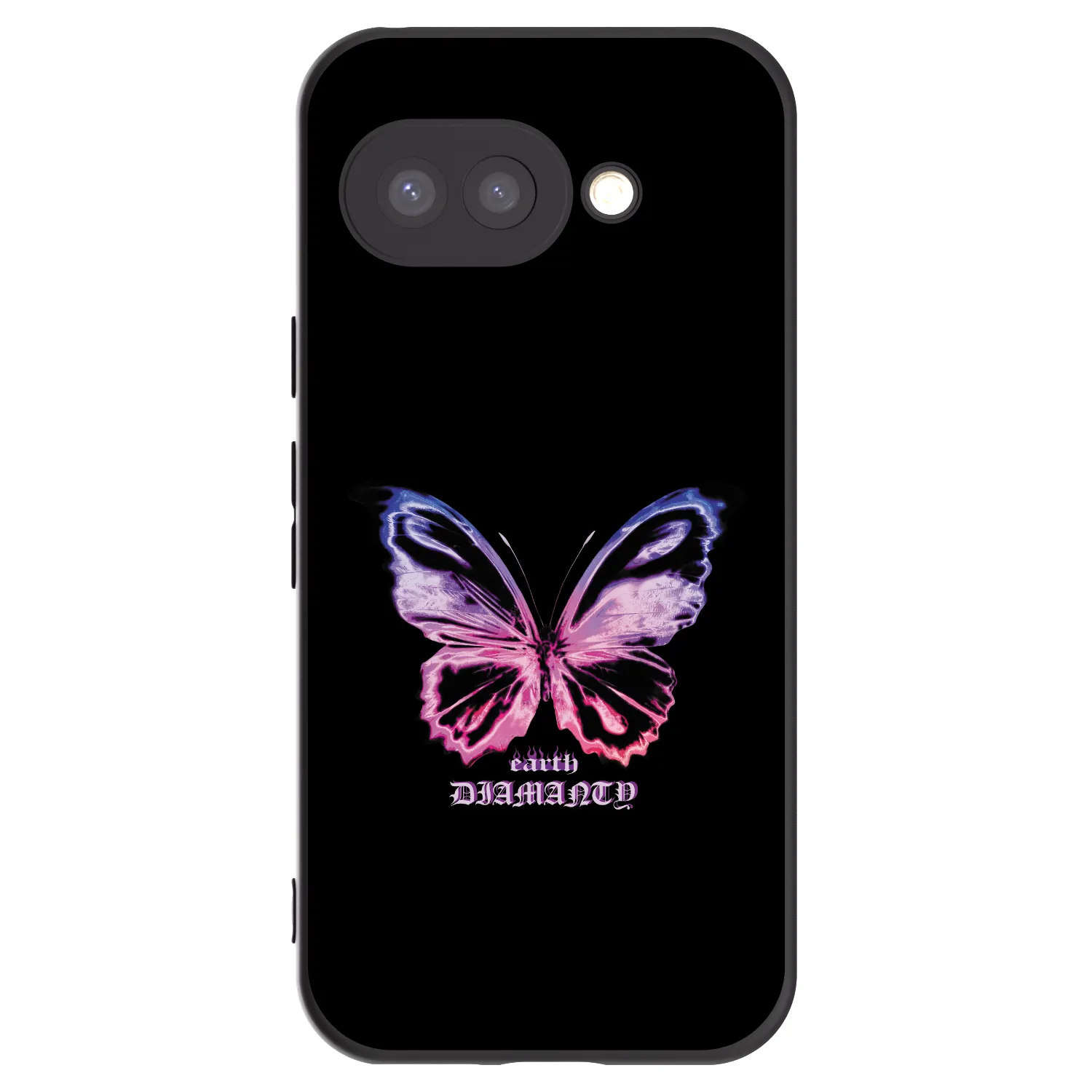 Picasee silikonowe czarne etui na Google Pixel 9a - Diamanty Purple