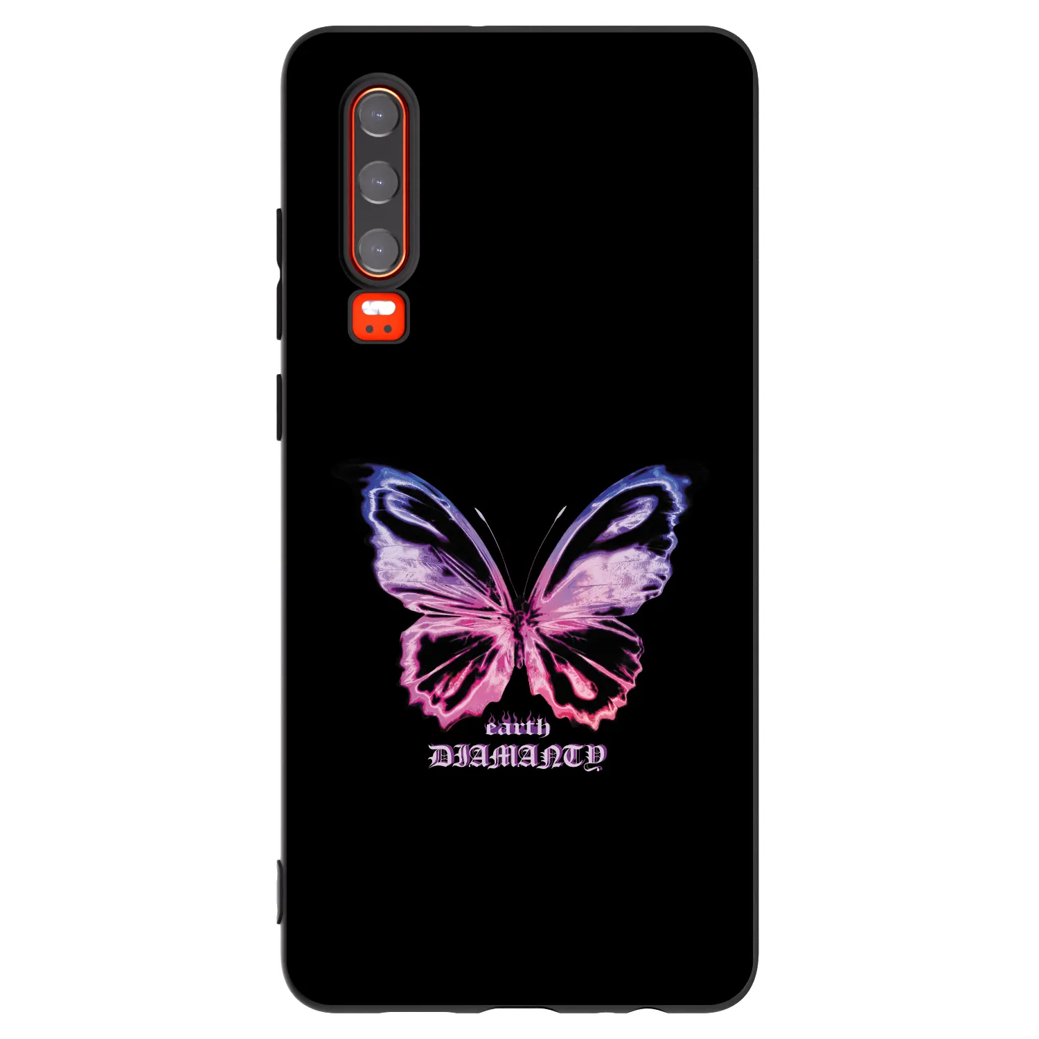 Picasee silikonowe czarne etui na Huawei P30 - Diamanty Purple