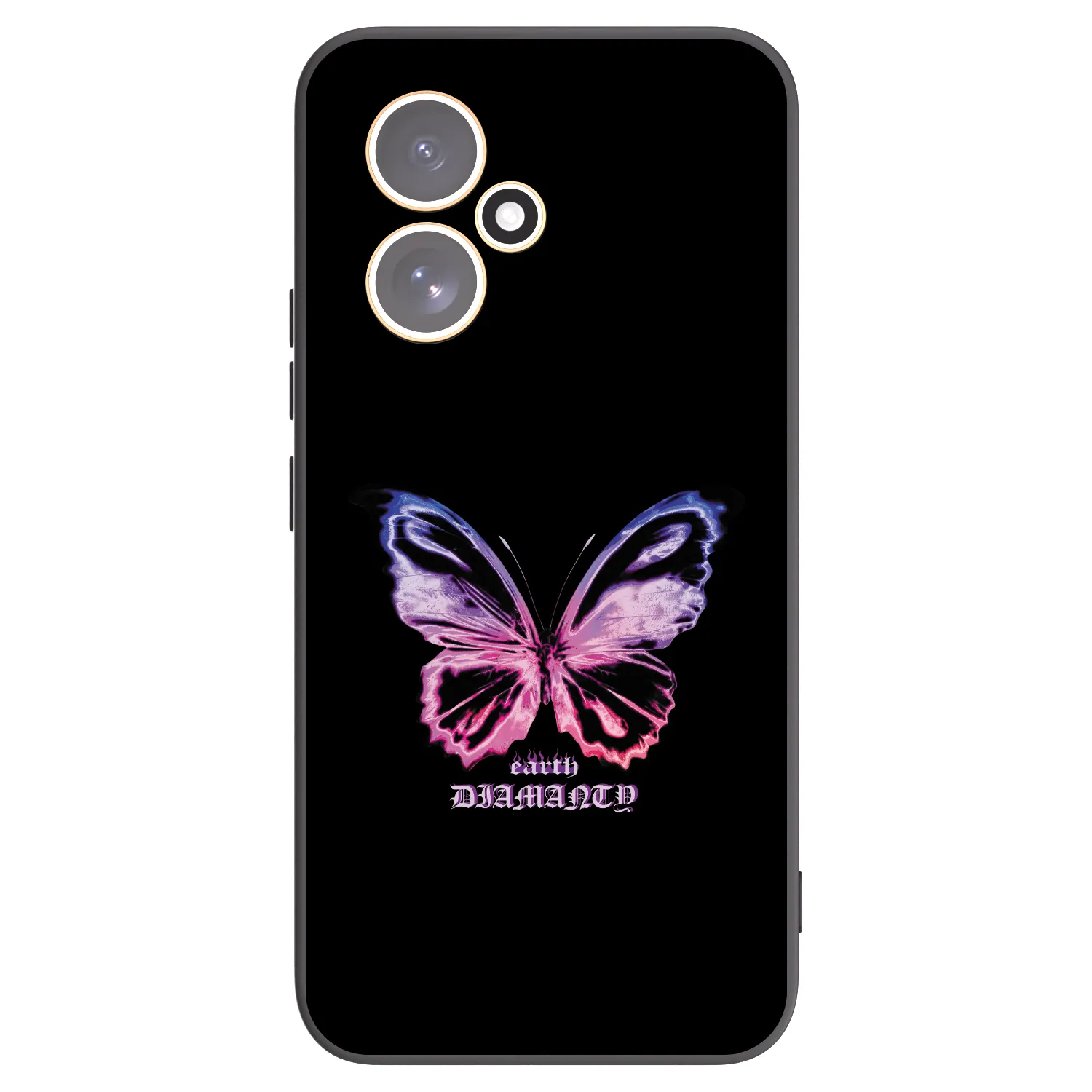 Picasee silikonowe czarne etui na Honor 400 5G - Diamanty Purple