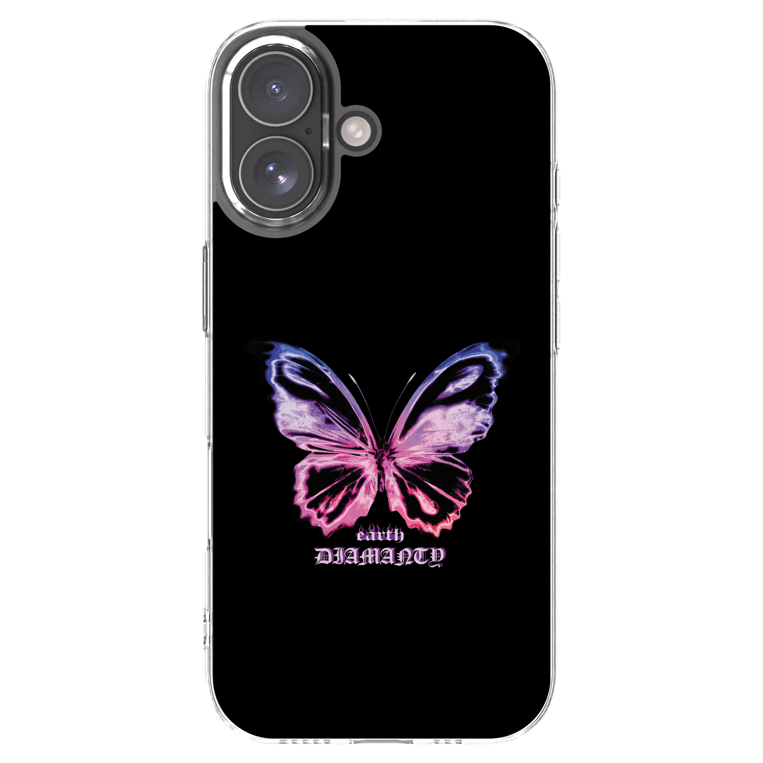 Picasee silikonowe przeźroczyste etui na Apple iPhone 17 - Diamanty Purple
