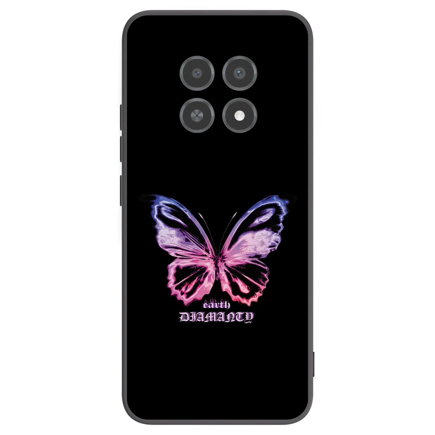Picasee silikonowe czarne etui na Realme 12X - Diamanty Purple