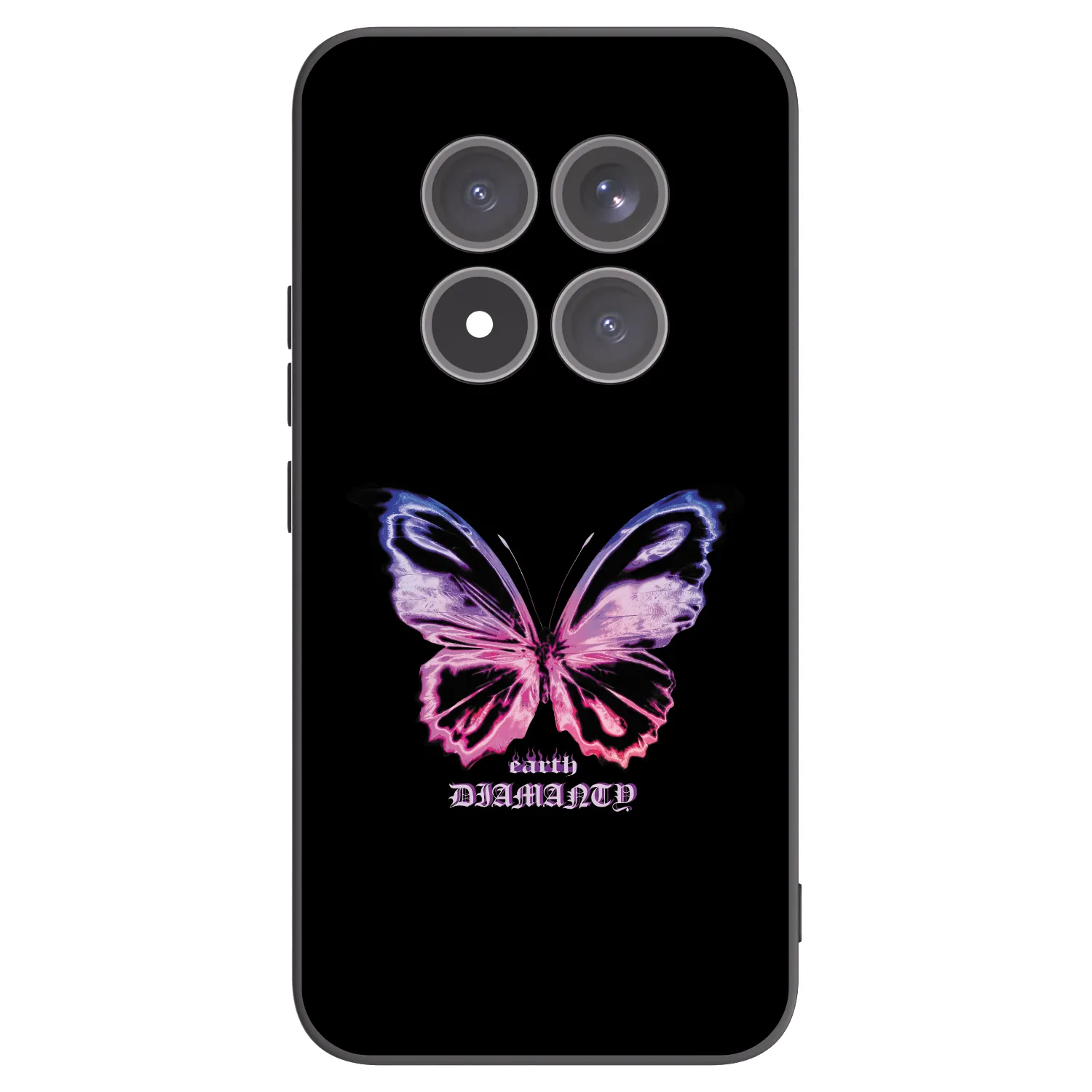 Picasee silikonowe czarne etui na Xiaomi Redmi Note 15 Pro+ - Diamanty Purple