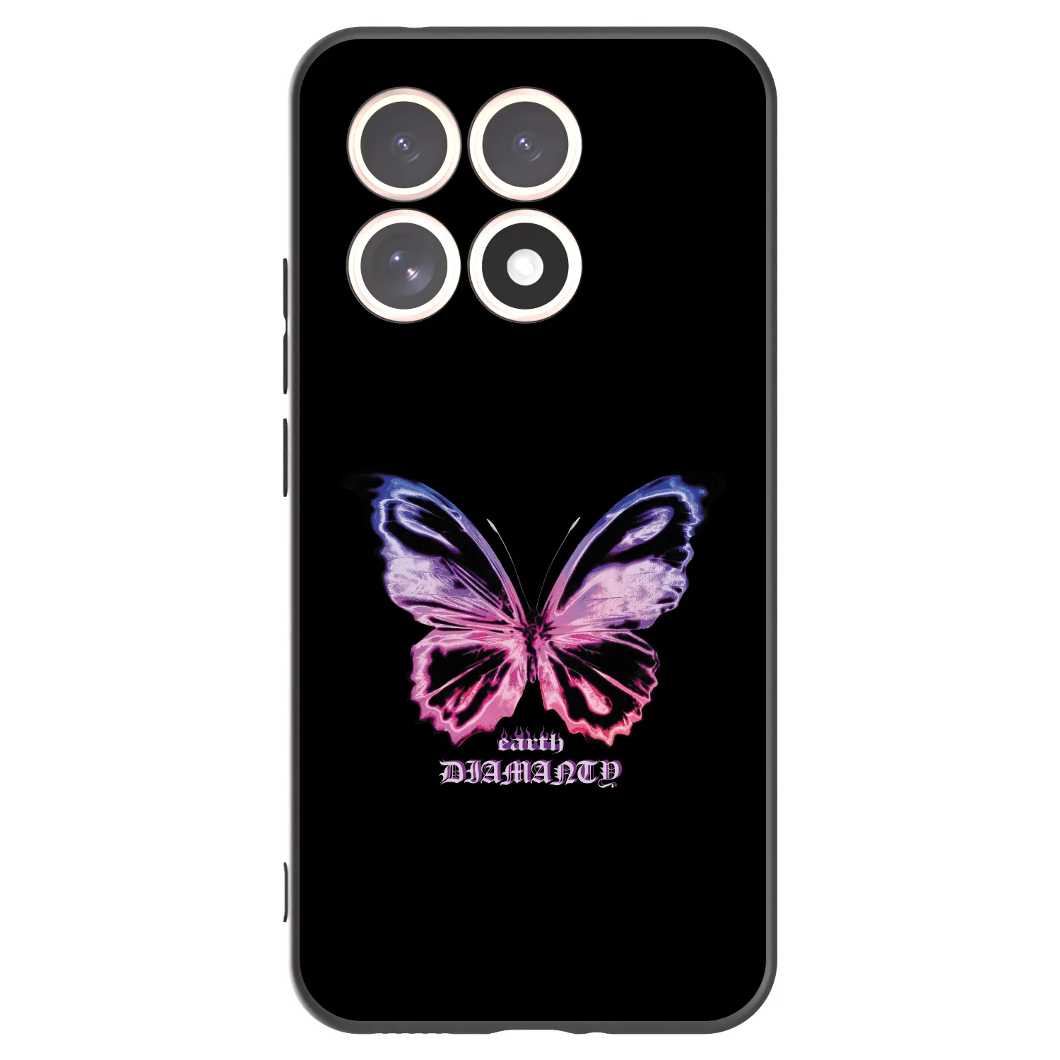 Picasee silikonowe czarne etui na Xiaomi 15T - Diamanty Purple