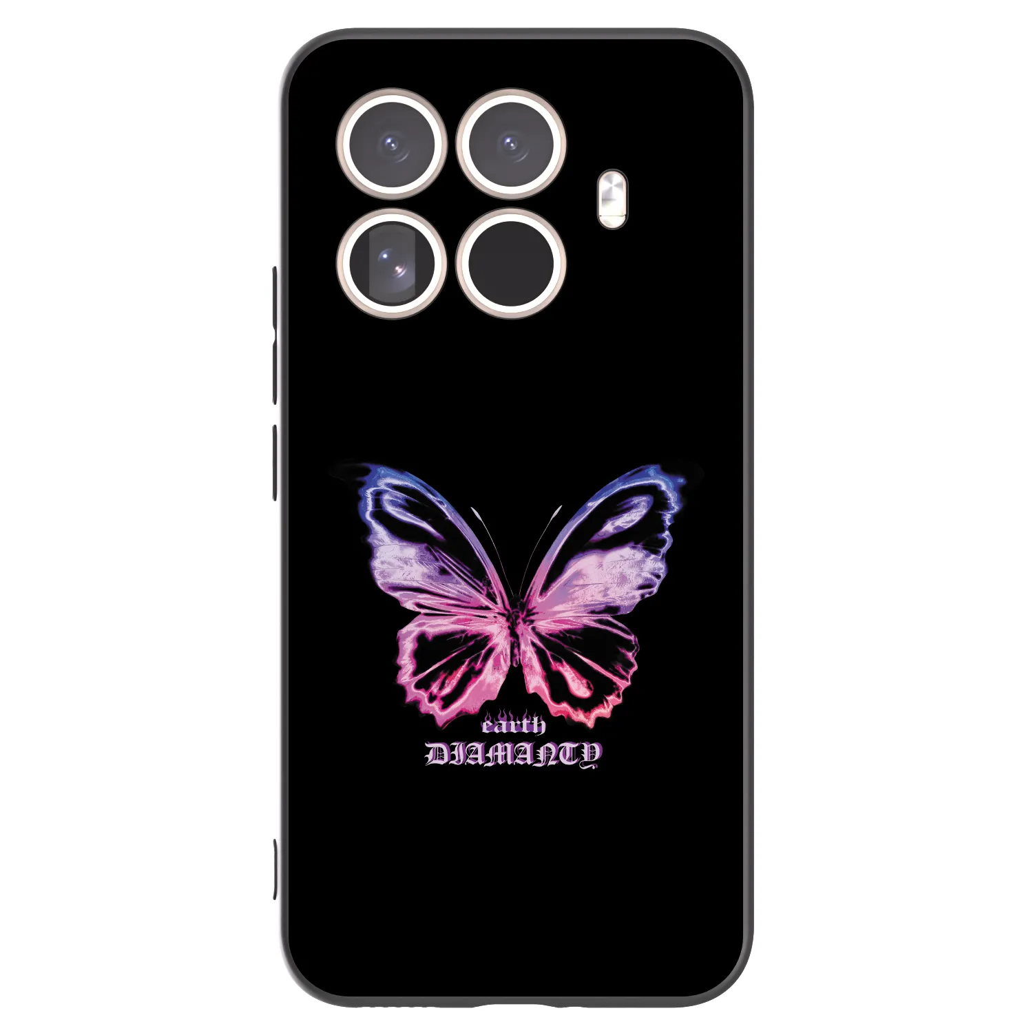 Picasee silikonowe czarne etui na Xiaomi 15T Pro - Diamanty Purple